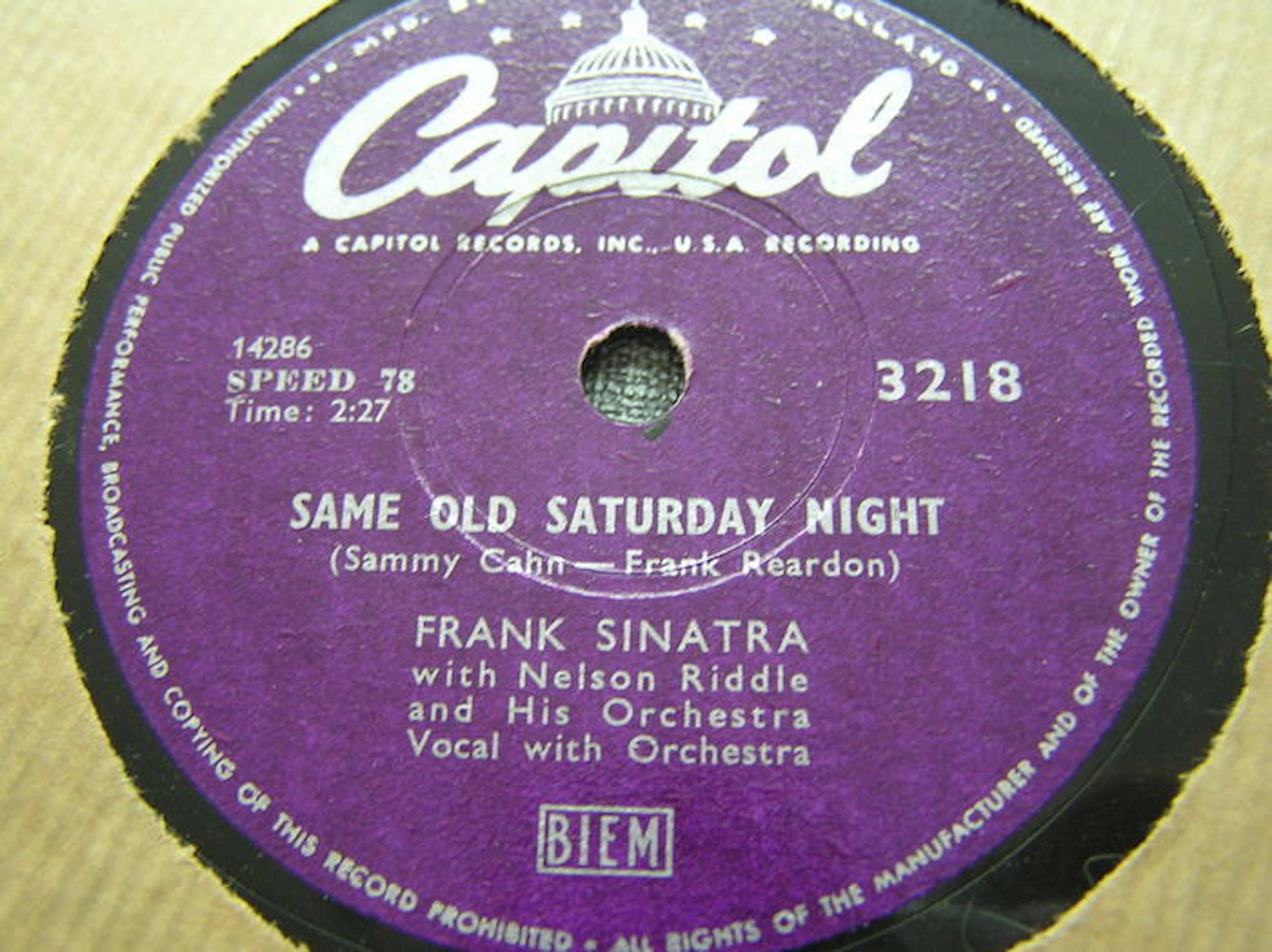 78 toeren rpm 10“ 28x Toppers Fourties/Fifties Frank Sinatra, Edith