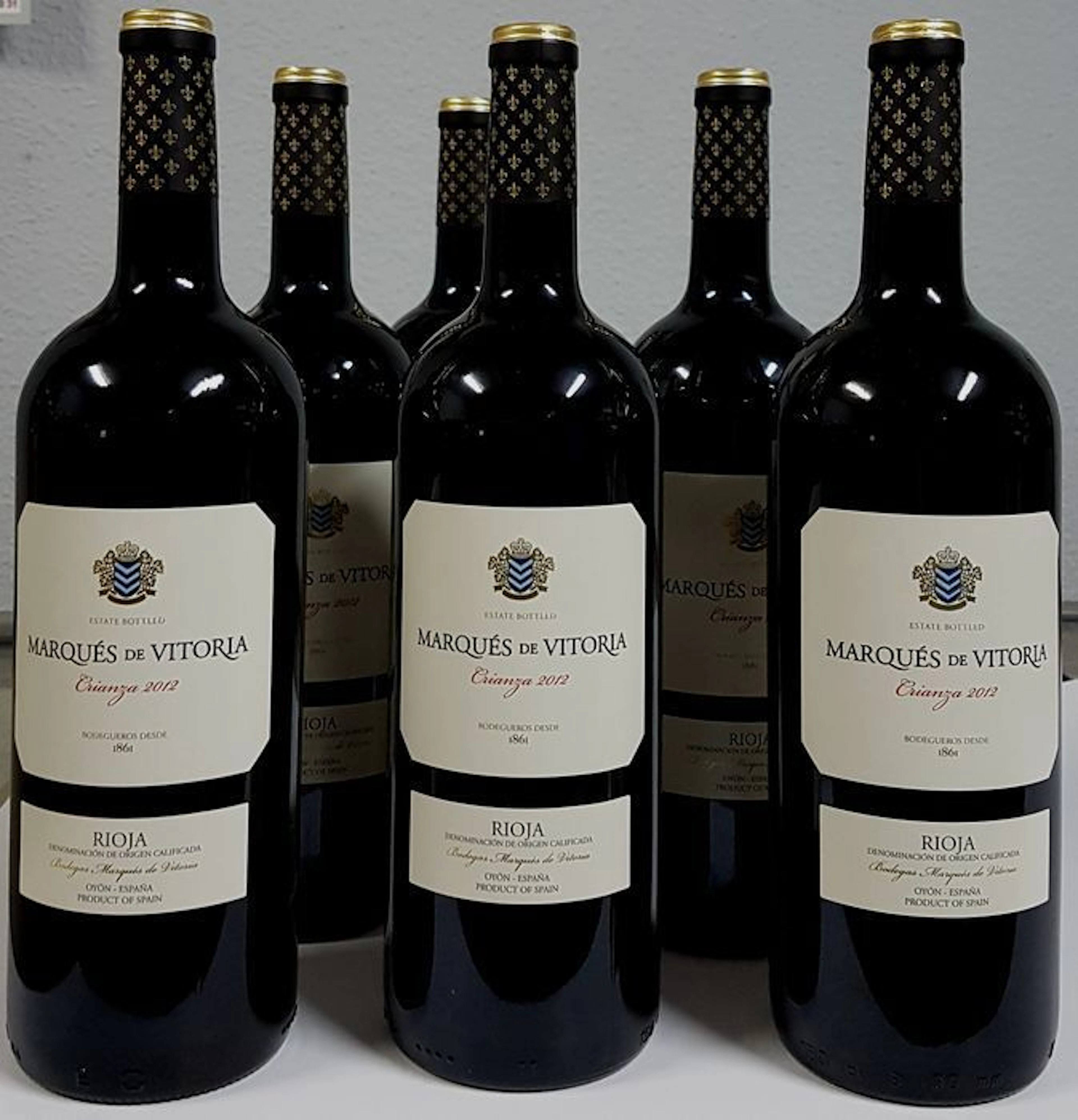 2012 Rioja Crianza Marqués de Vitoria - 6 magnums 150cl.