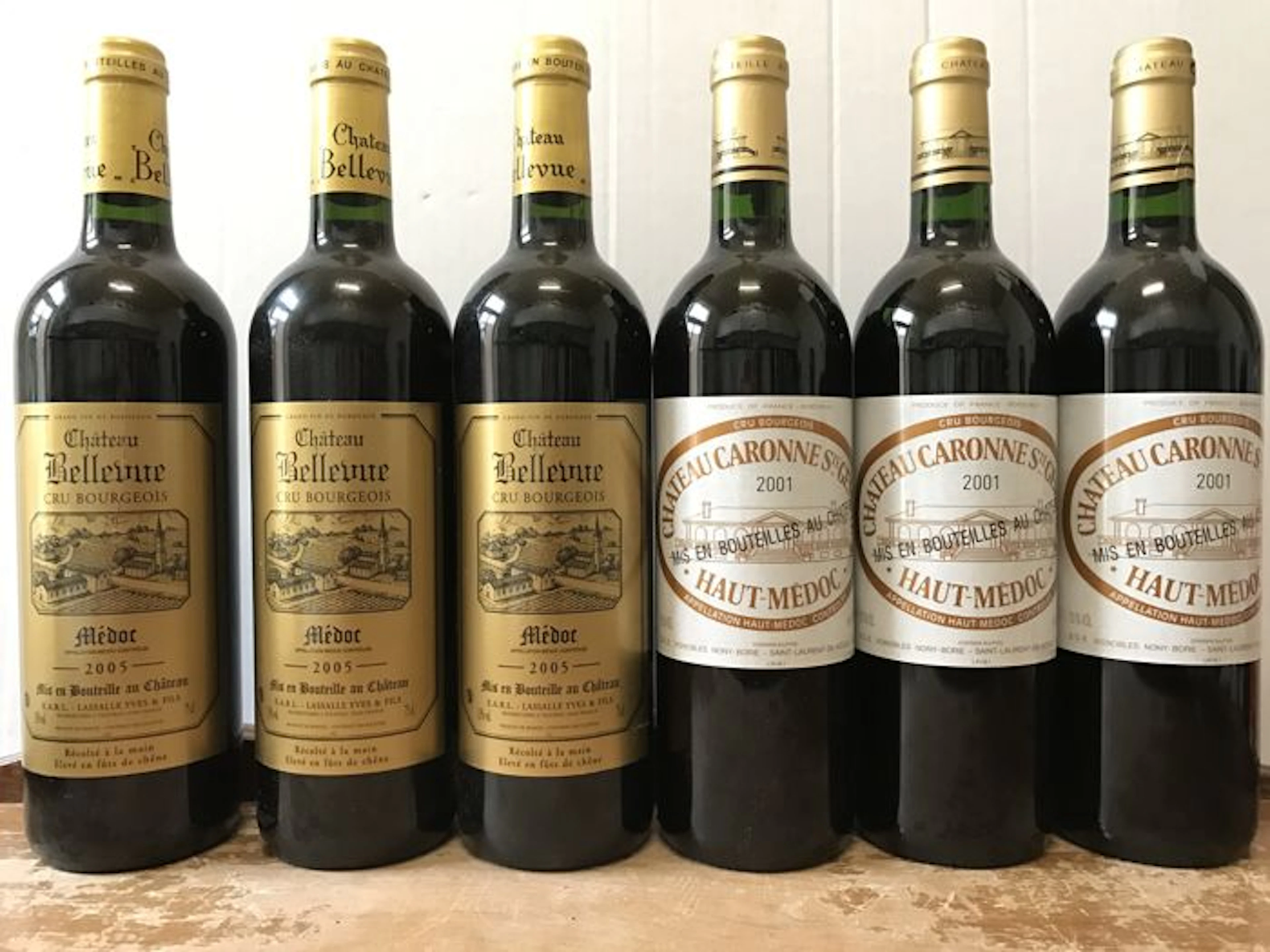 3 x 2005 Château Bellevue, Cru Bourgeois Médoc & 3 x 2001 Château