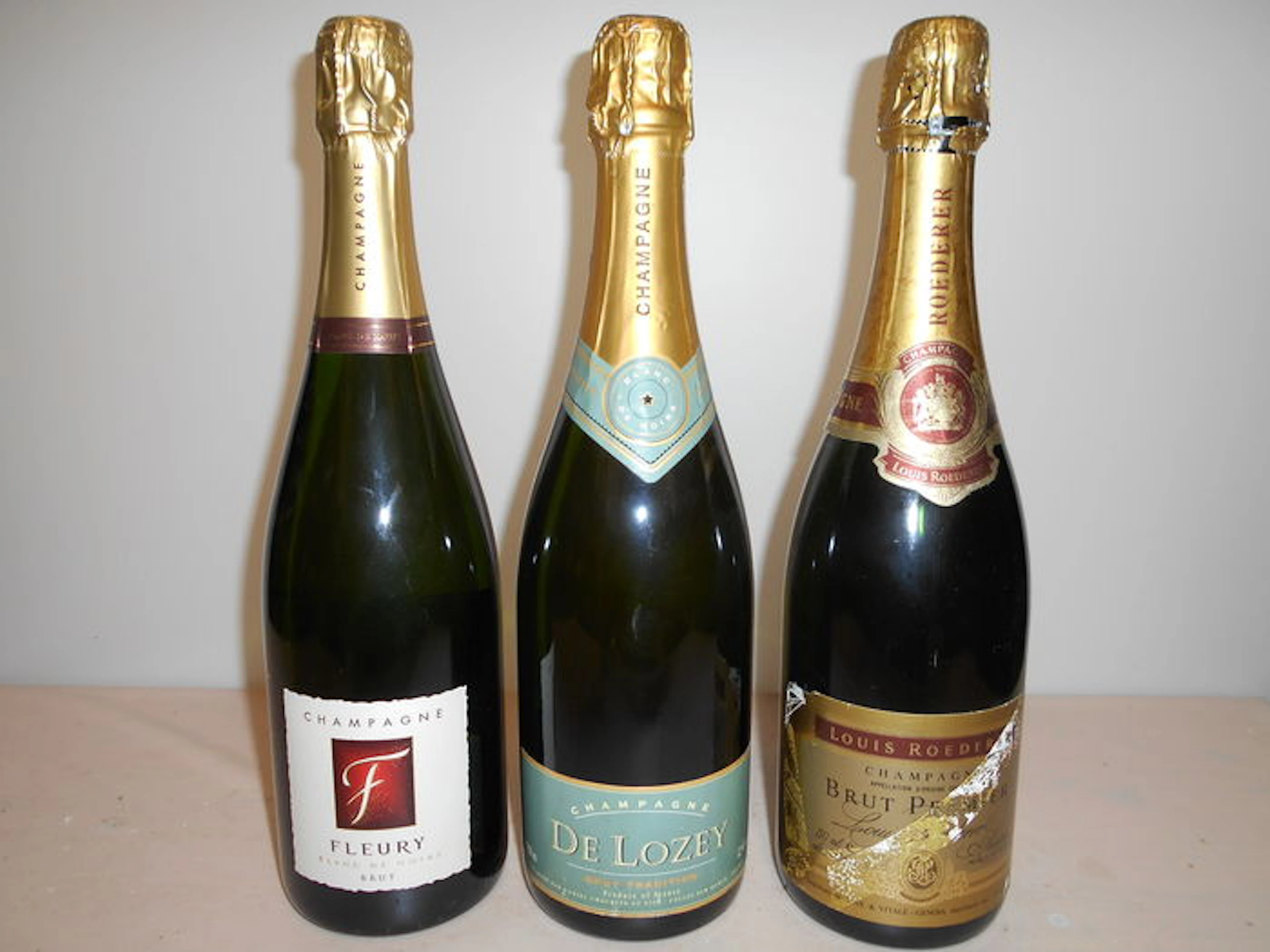 Louis Roederer Brut Premier x 1, Fleury Blanc de Noirs Brut x 1 &