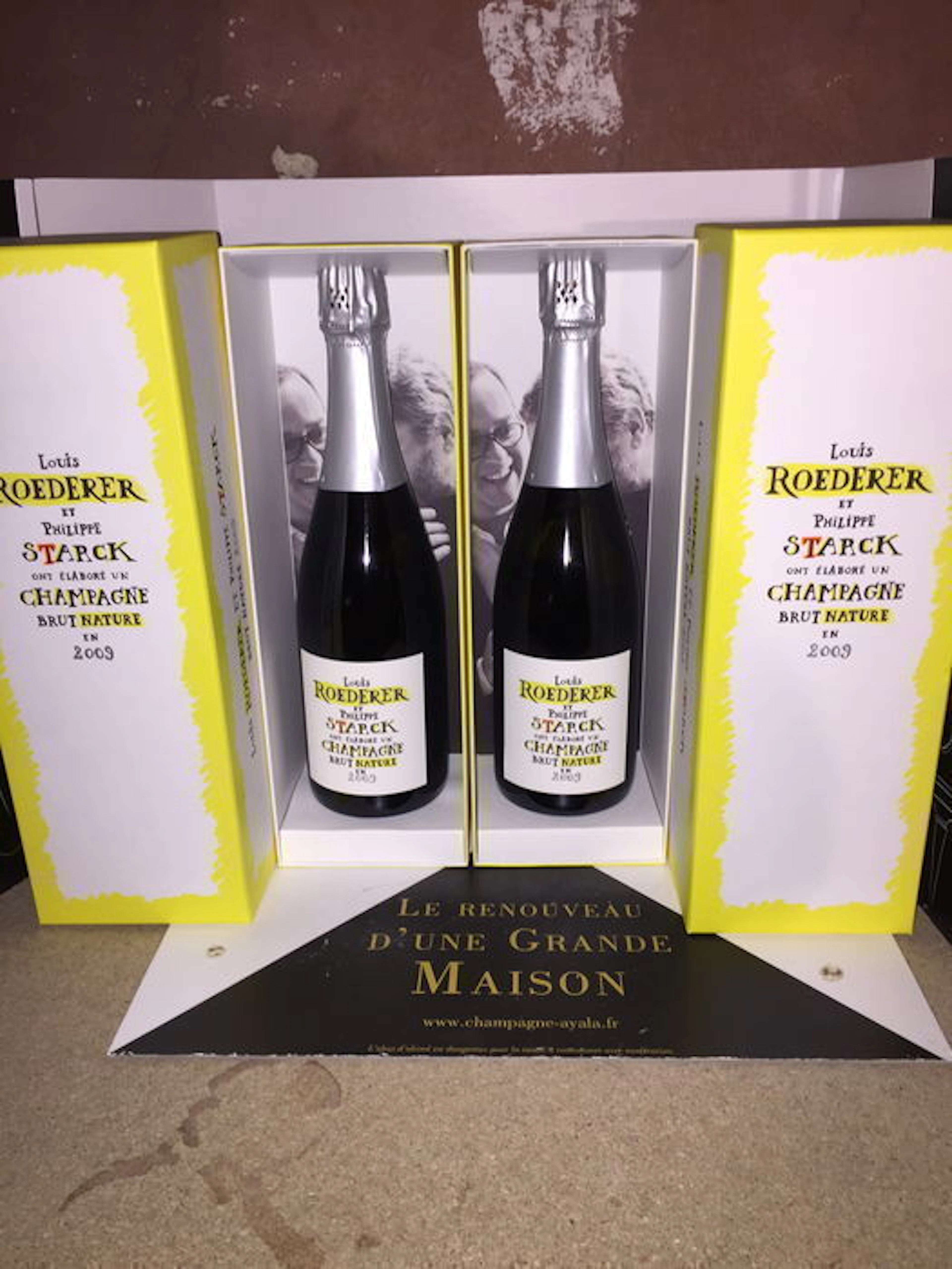 2009 Louis Roederer and Philippe Starck Brut Nature Vintage Champagne
