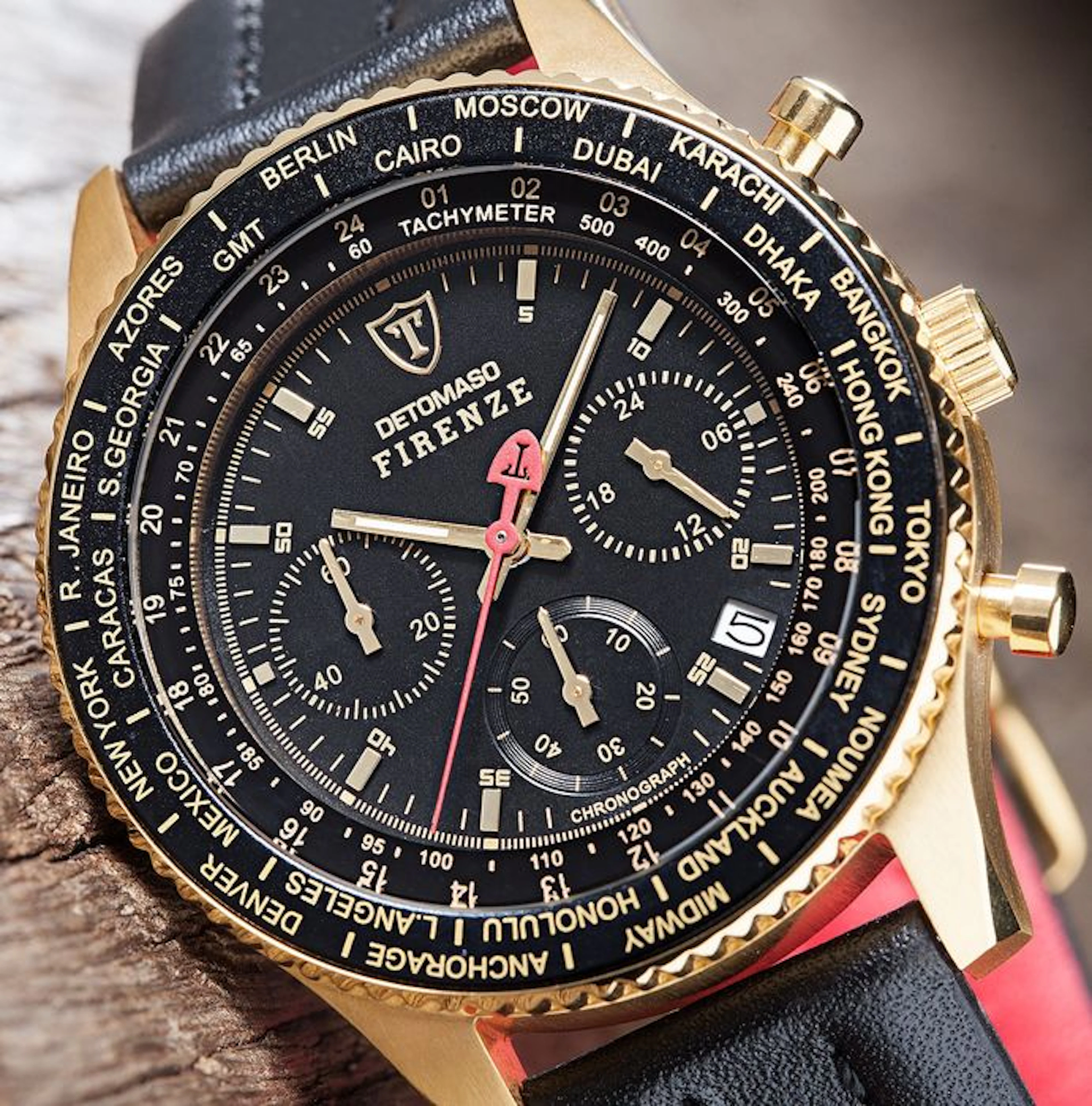 Detomaso Firenze gold/black edition -- 2016 mens' wristwatch