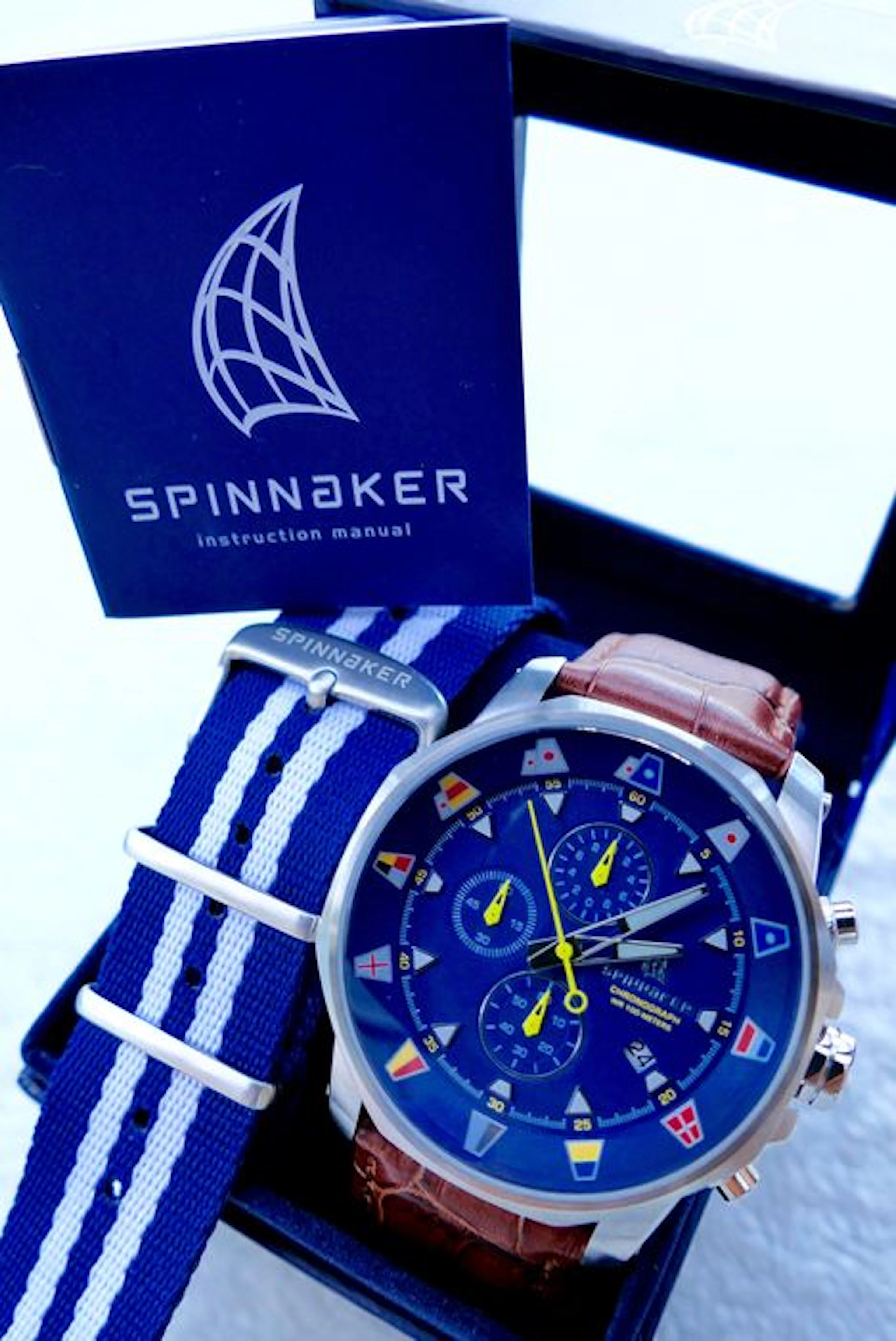 Spinnaker Flaggy – men's watch – 2016, unworn, 46 mm, chronograph