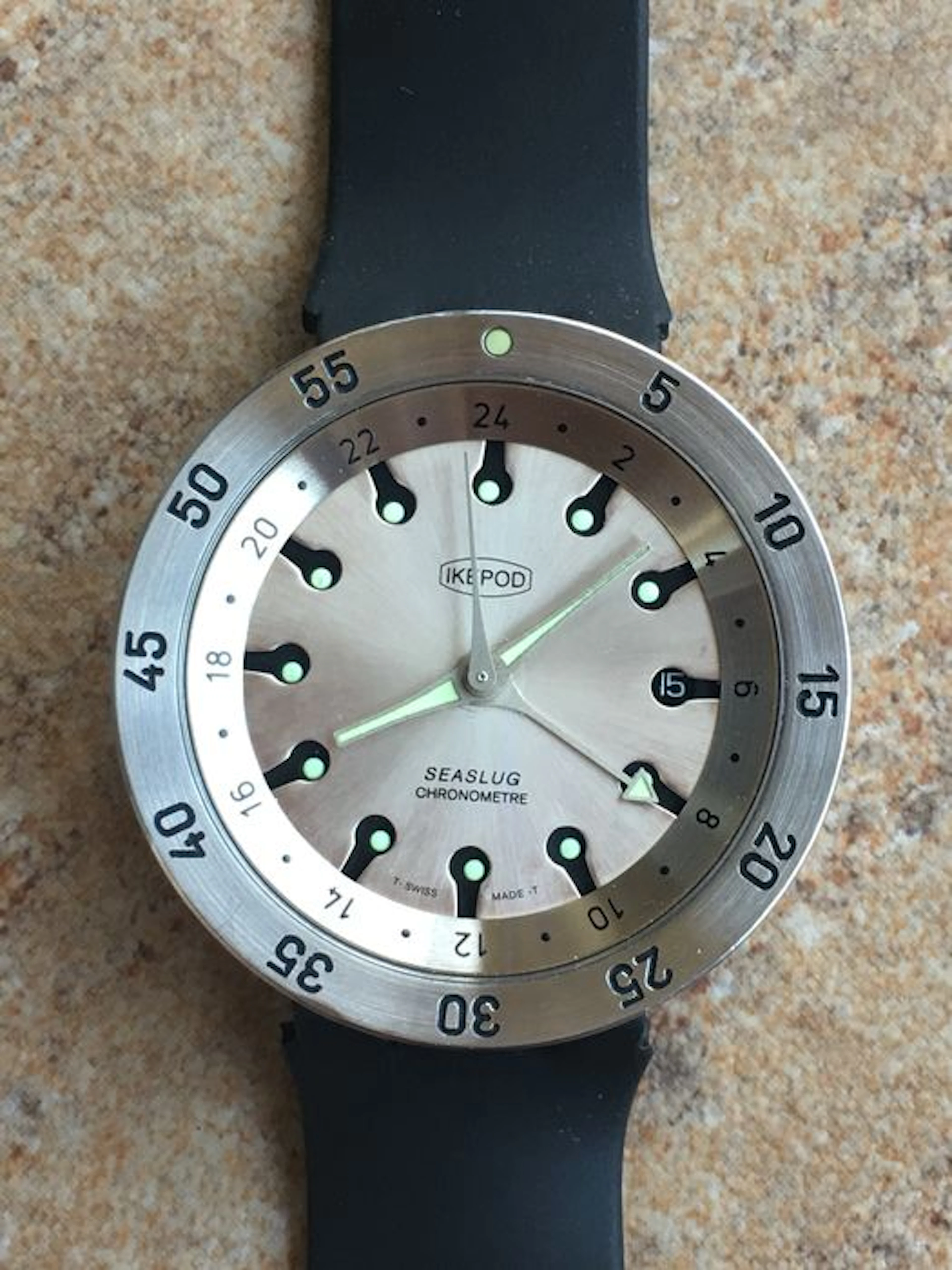 IKEPOD seaslug GMT Limited Edition of 9999pc. Men's Size. COLLECTORS WATCH.