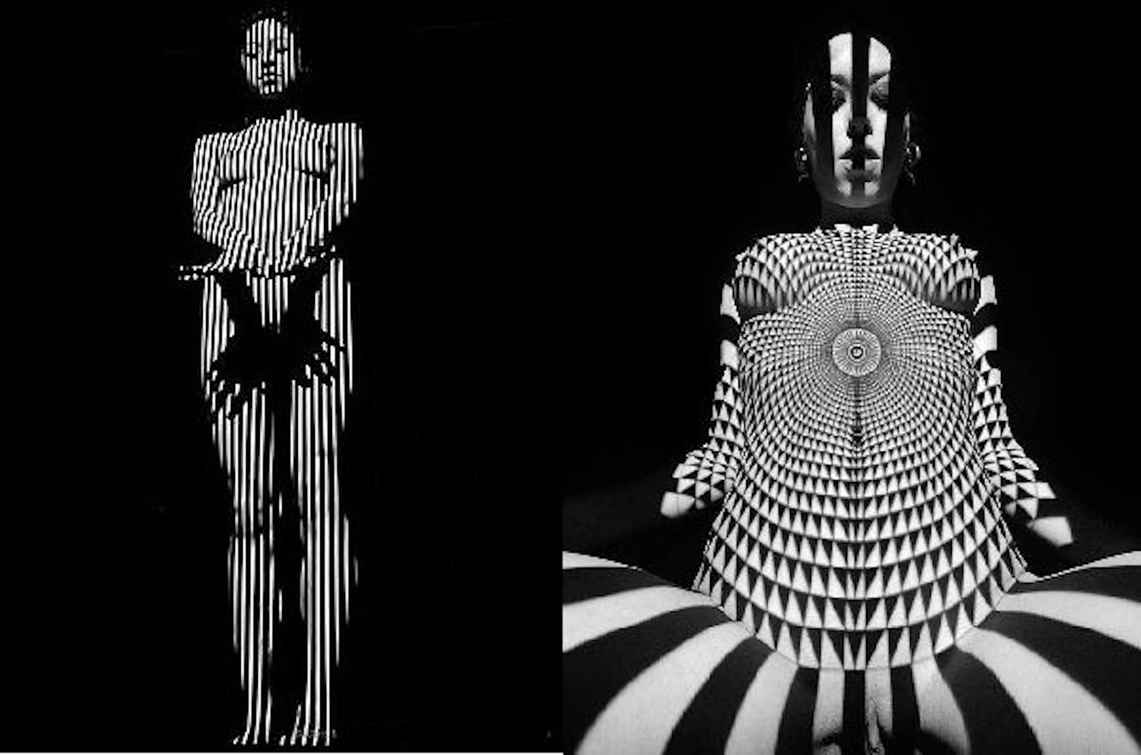 2 x Chris Maher - Striped Zebra Woman