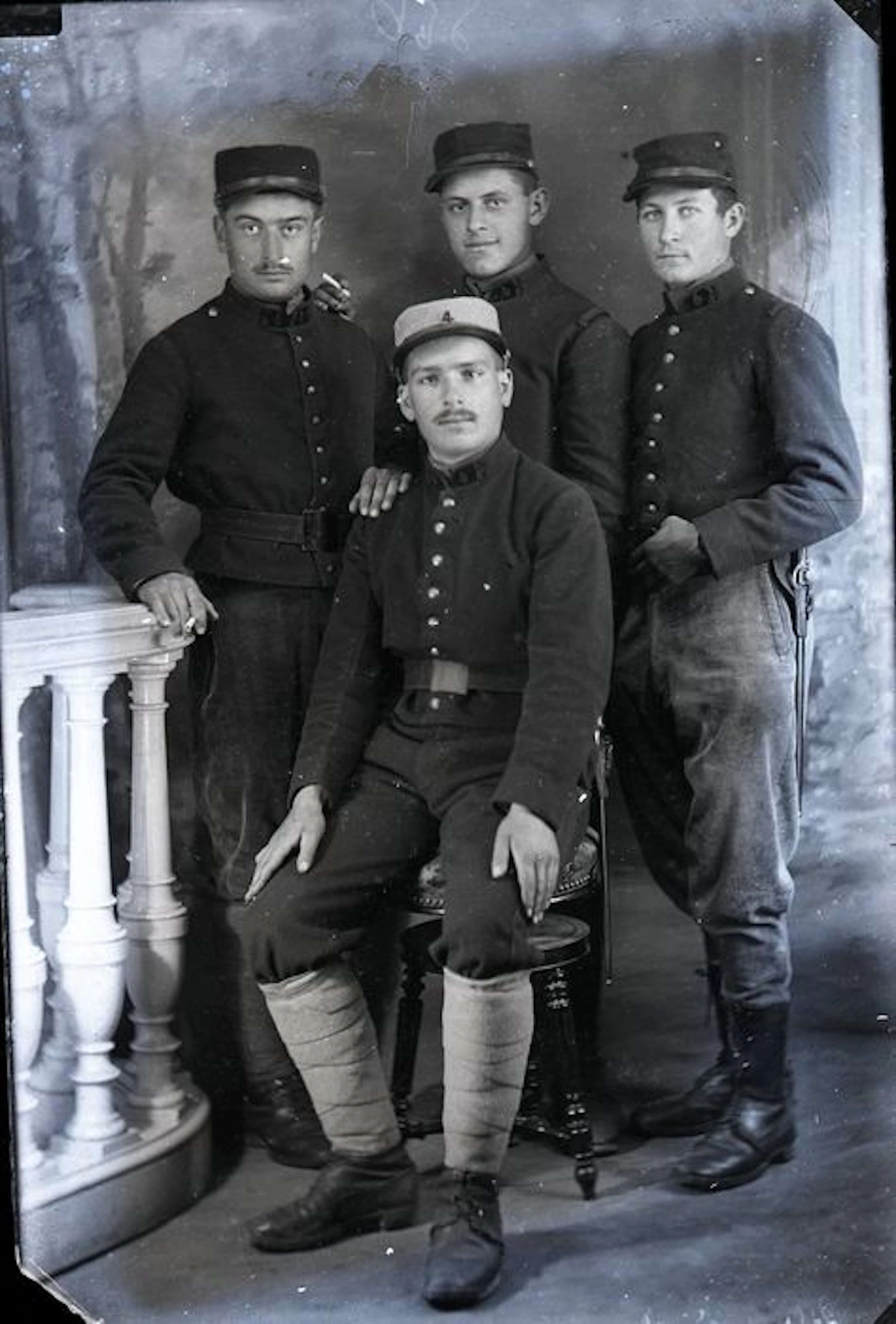 Negatives on glass lacquer Lumère & fils - French military 1914-18