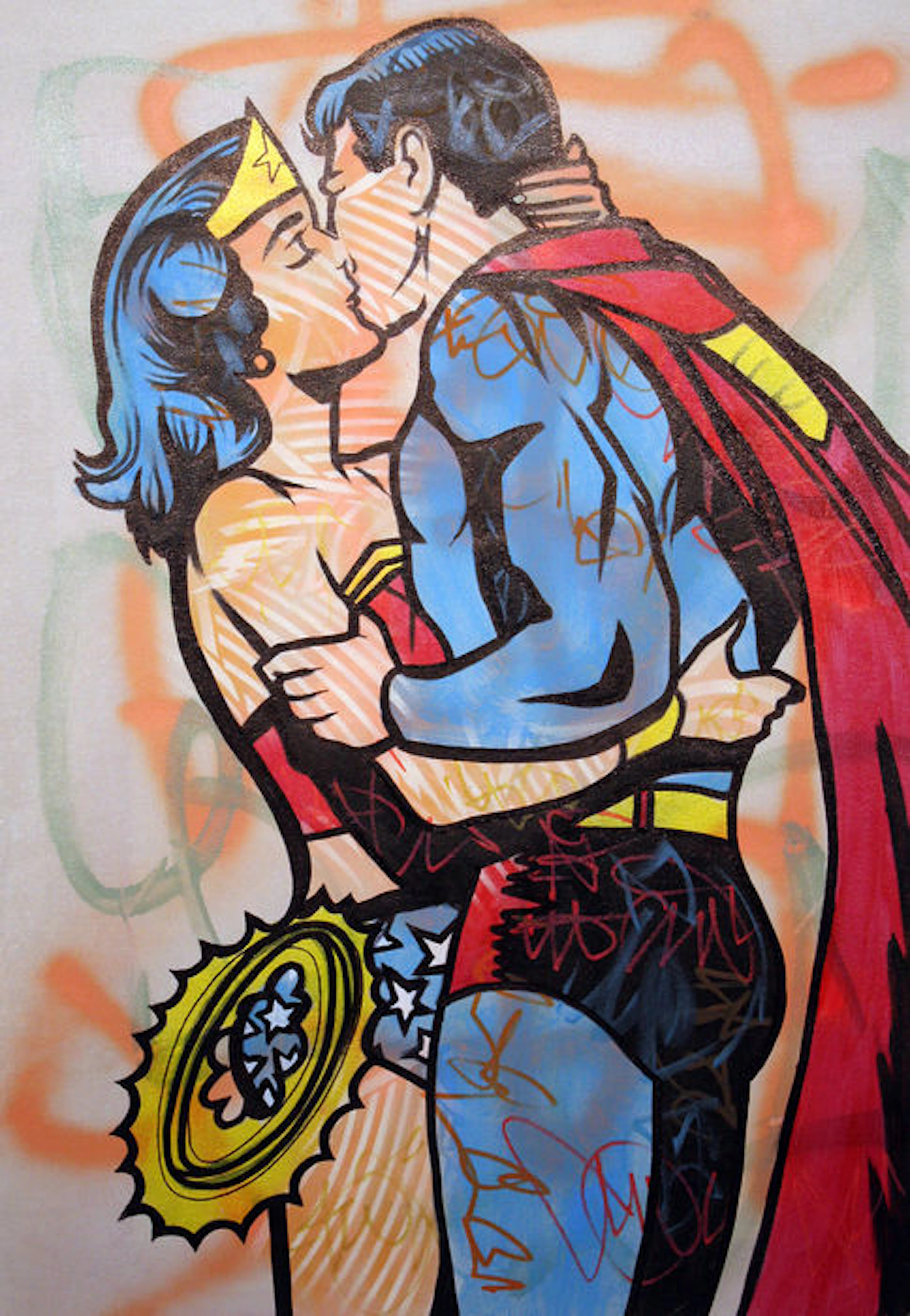 Dillon Boy - Superman and Wonder Woman - Graffiti Pop