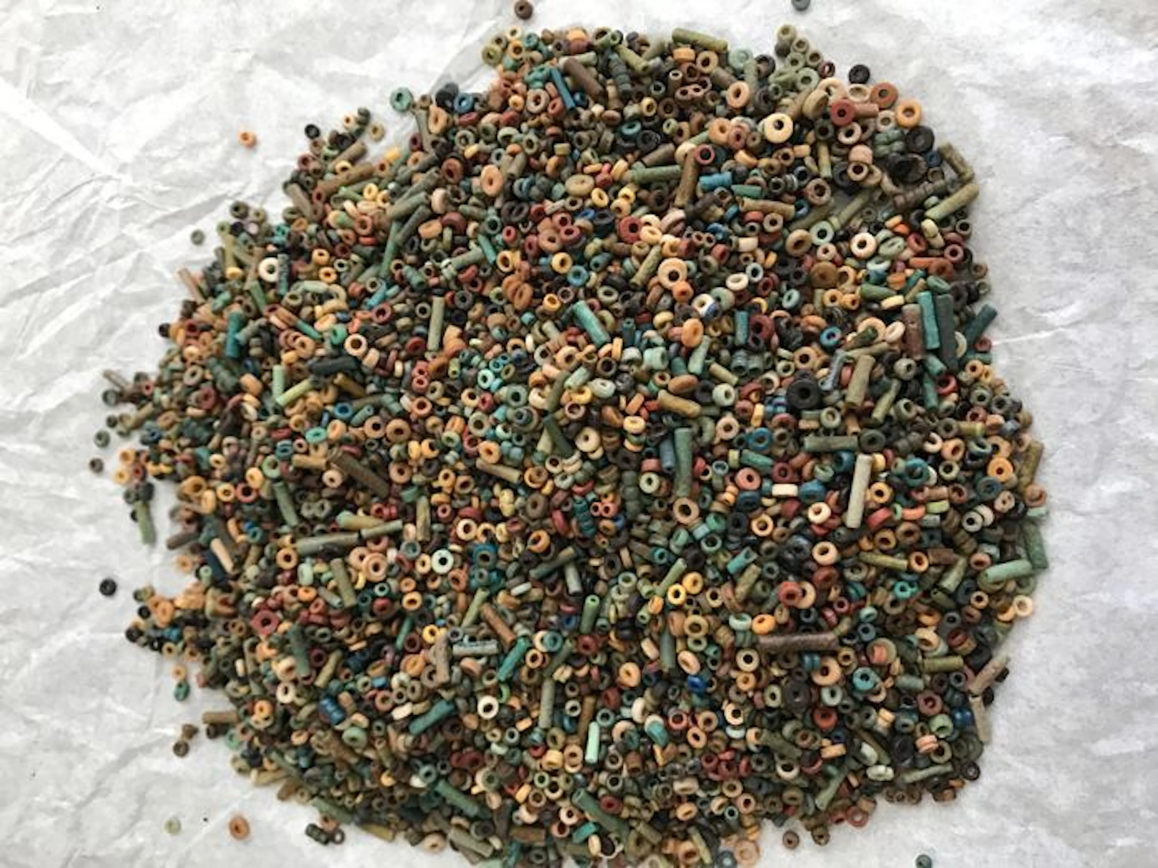 Ancient Egyptian loose mummy beads - two pound