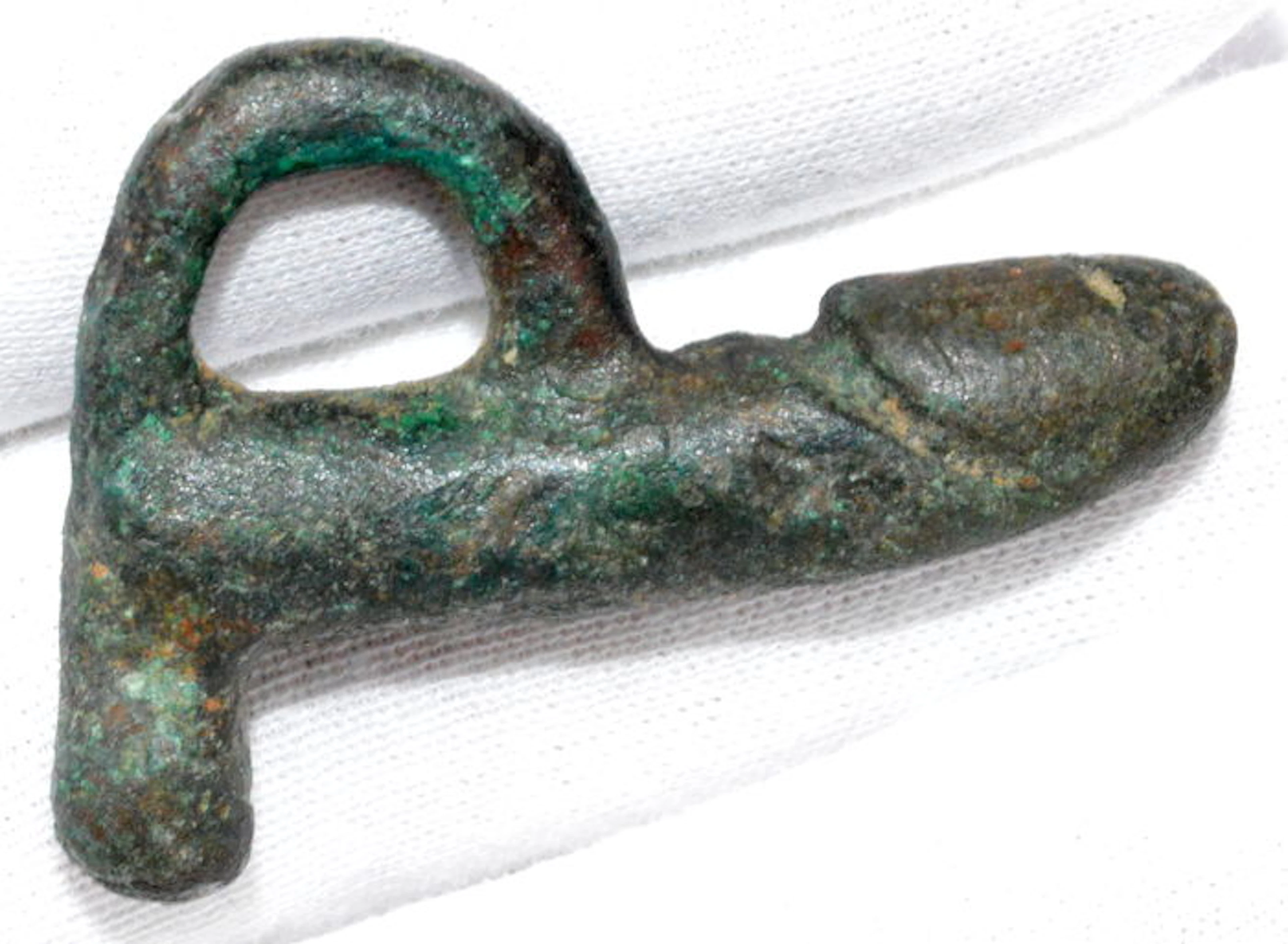 Ancient Roman Bronze Legionary Fertility Pendant / Phallus - 42 mm