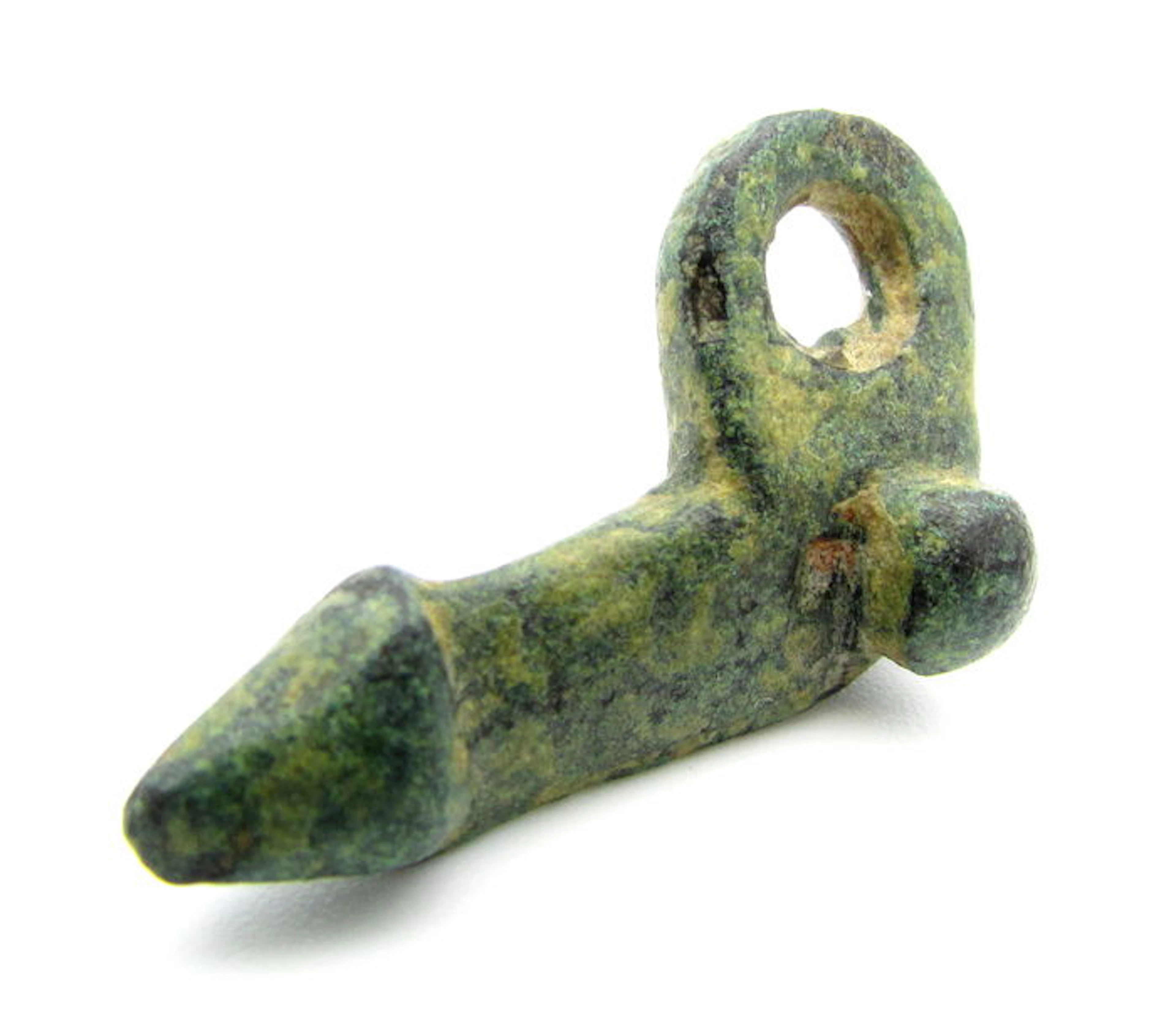 Ancient Roman Bronze Legionary Fertility Pendant / Phallus - 28 mm