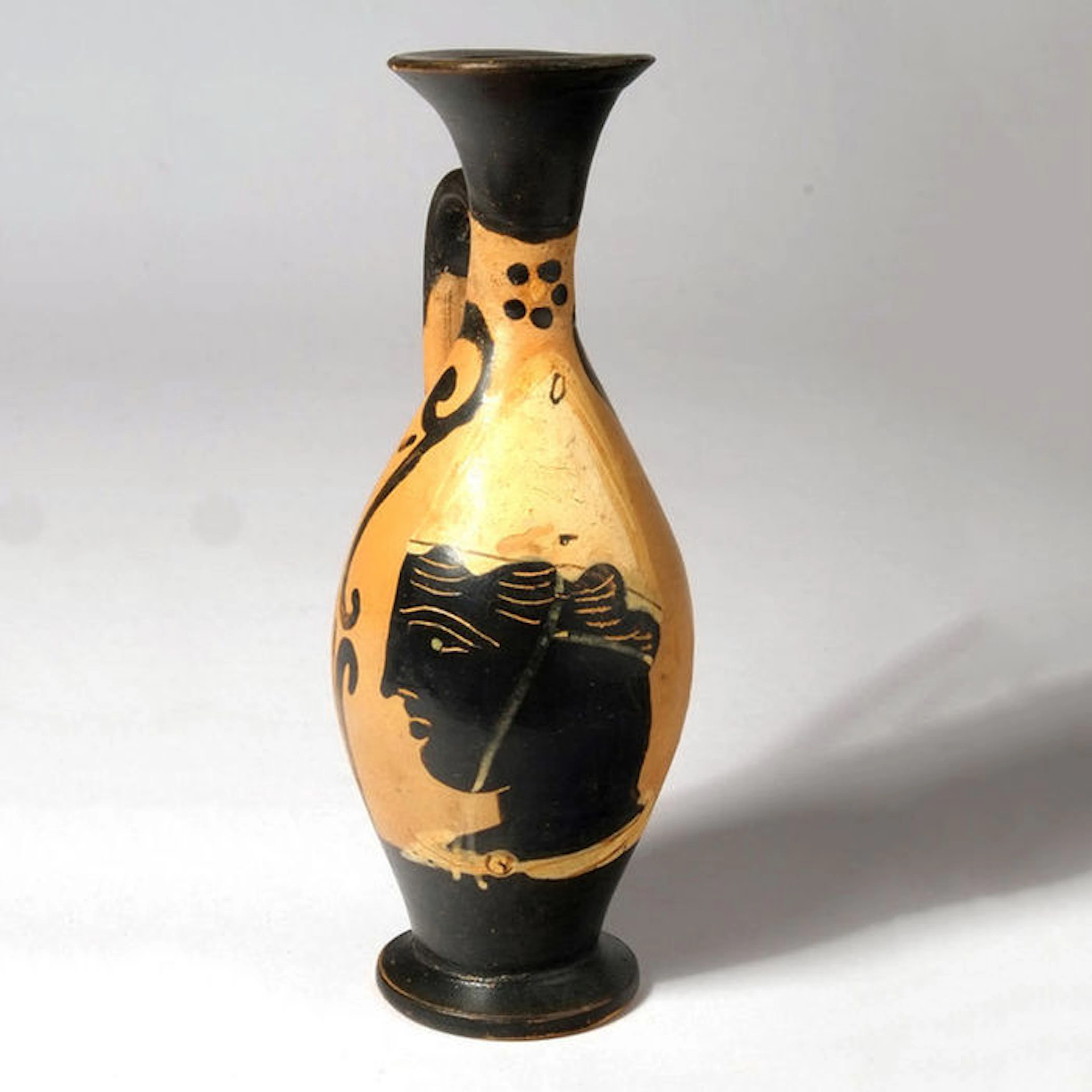 Western Greek black figure Lekythos - H 16,2 cm
