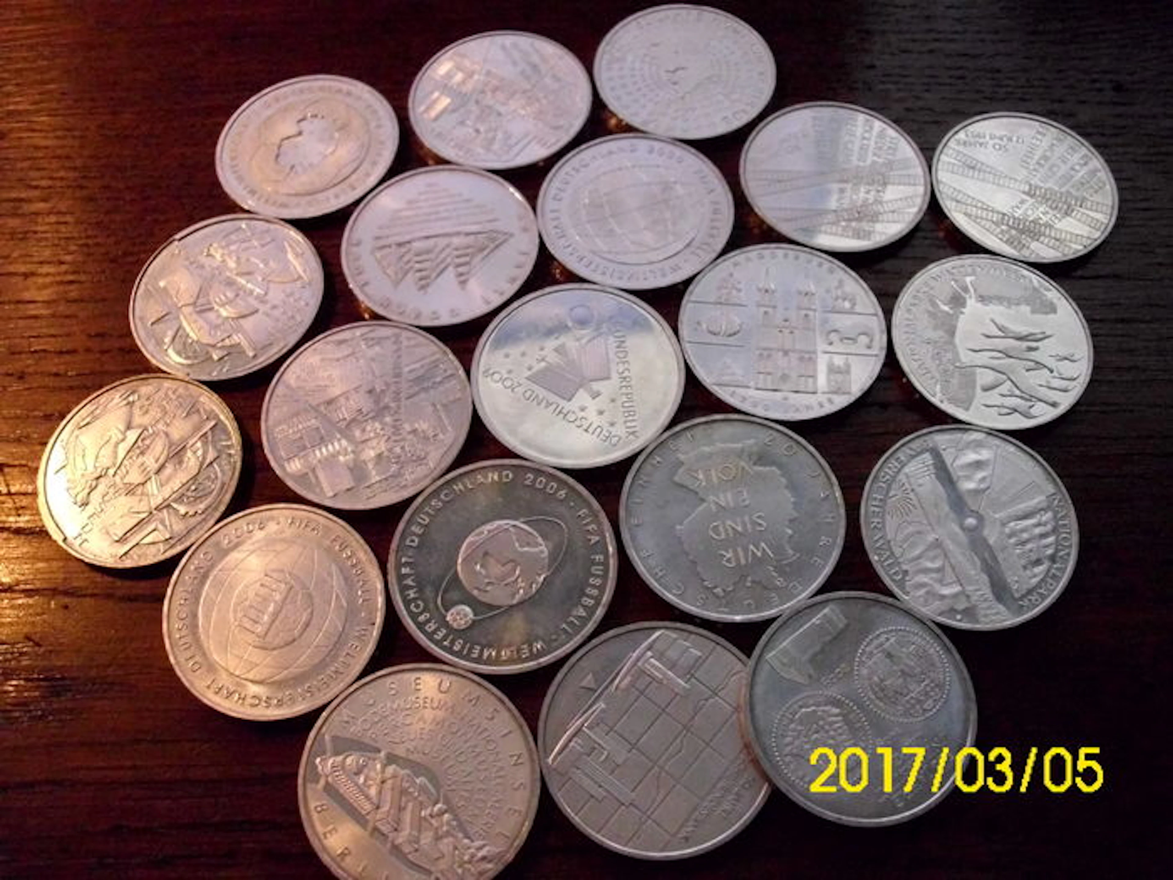 Germany - 20 x 10 euro 2002 -2010 - silver