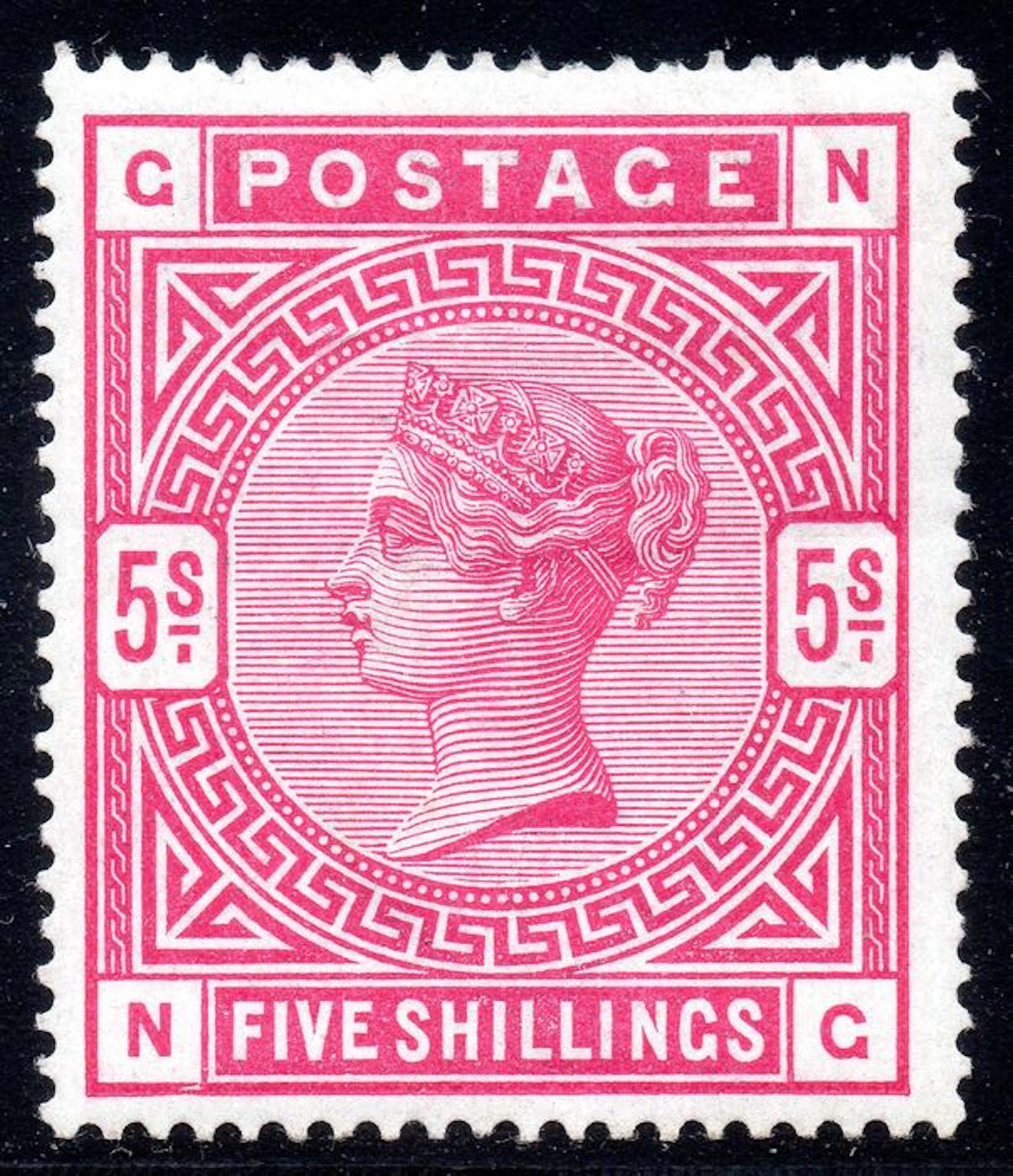 Great Britain Queen Victoria 1884 - 5s Rose - Stanley Gibbons 180