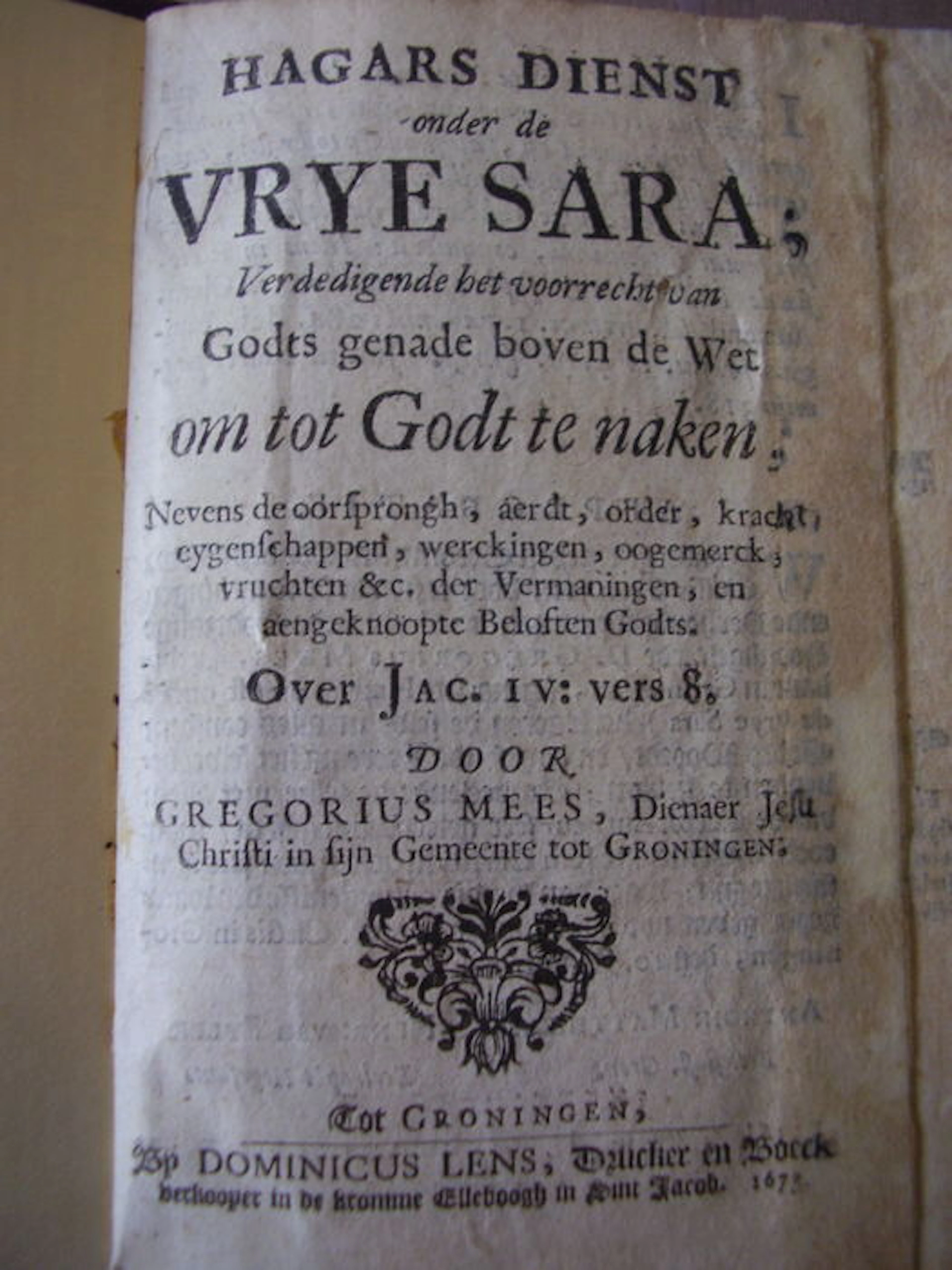 Georgius Mees - Hagars Dienst onder de Vrye Sara - 1673.