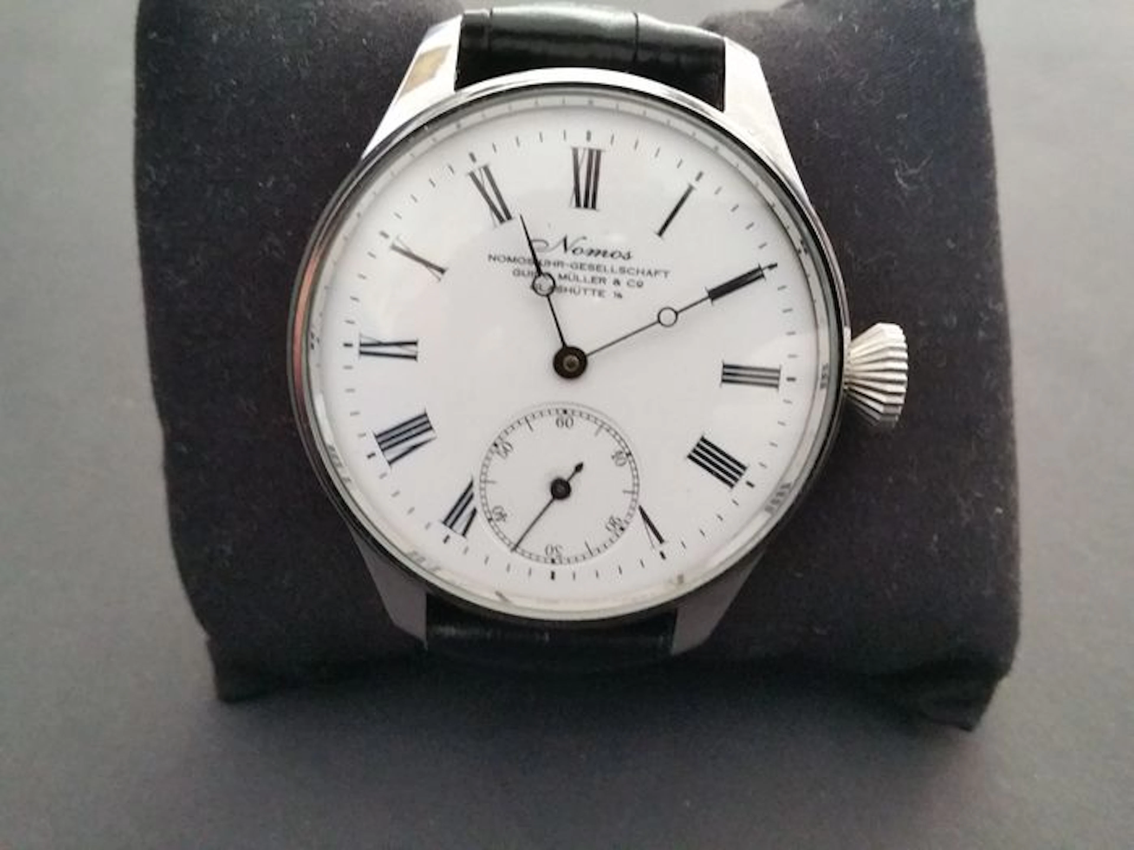 NOMOS men's wristwatch with clockwork from 1900/1910, Glashütte, Germany