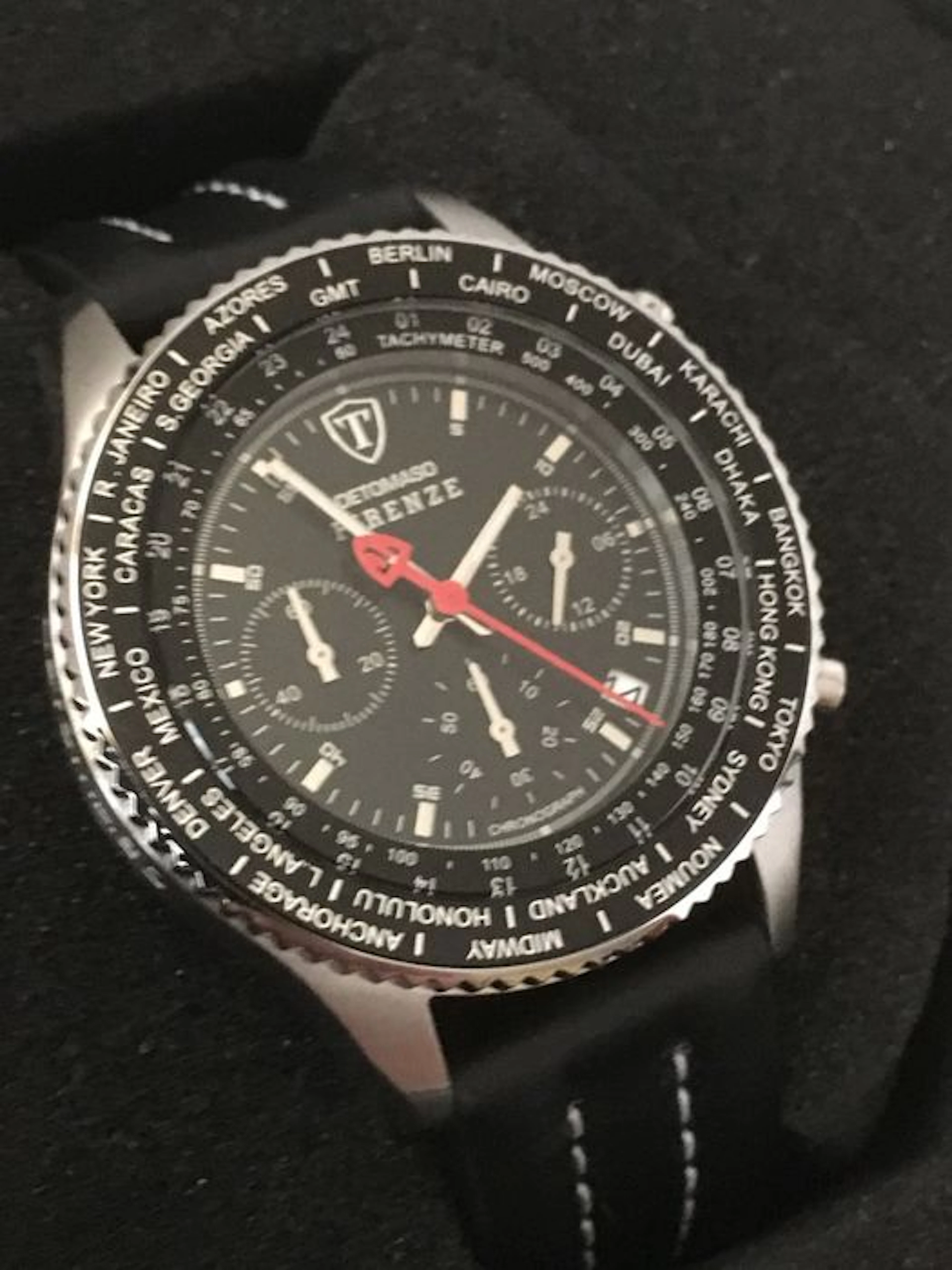 DeTomaso "Firenze" Chronograph World Time – men's wristwatch – 2017