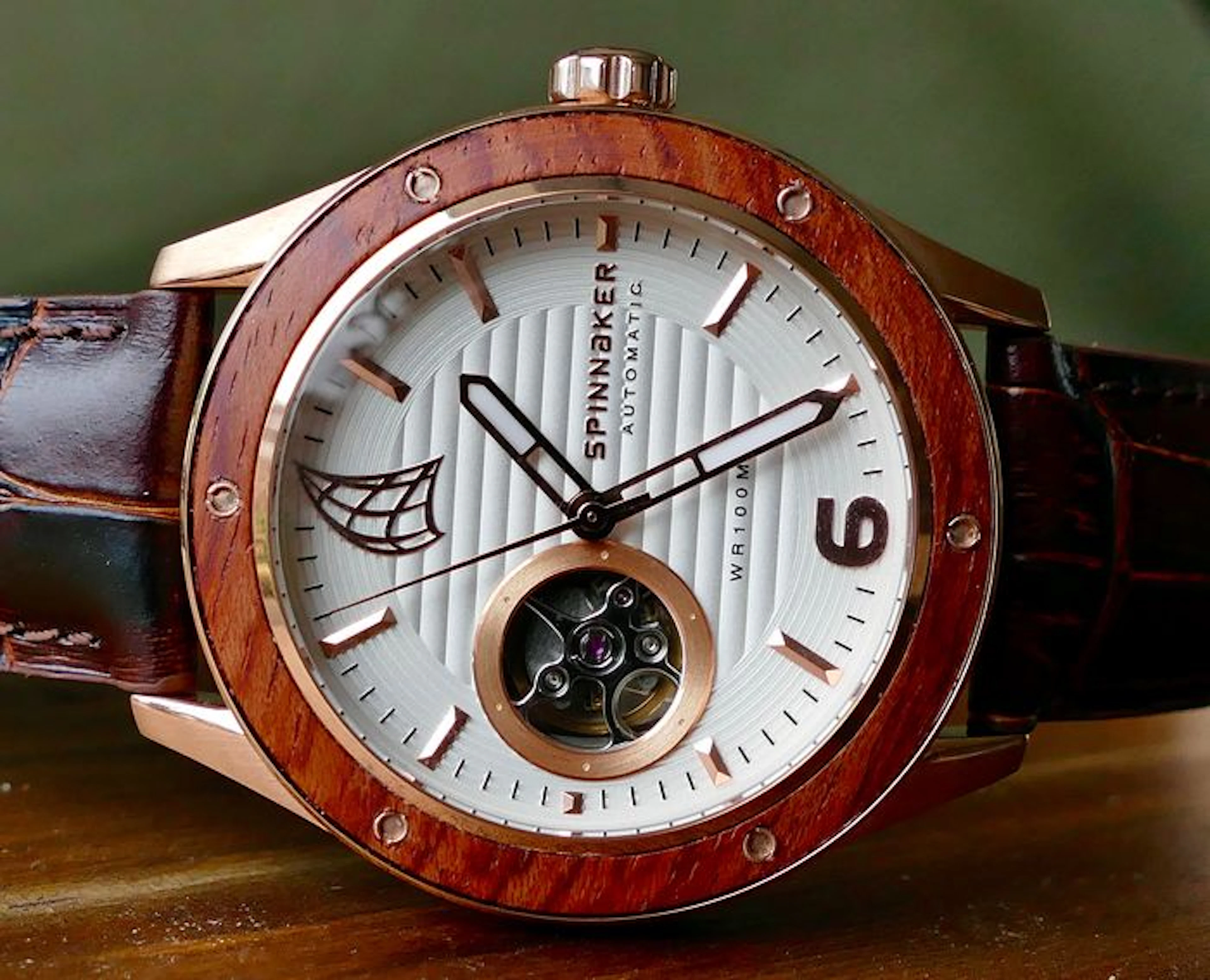 Spinnaker Sorrento Wood Automatics Giftset, 43 mm stainless steel
