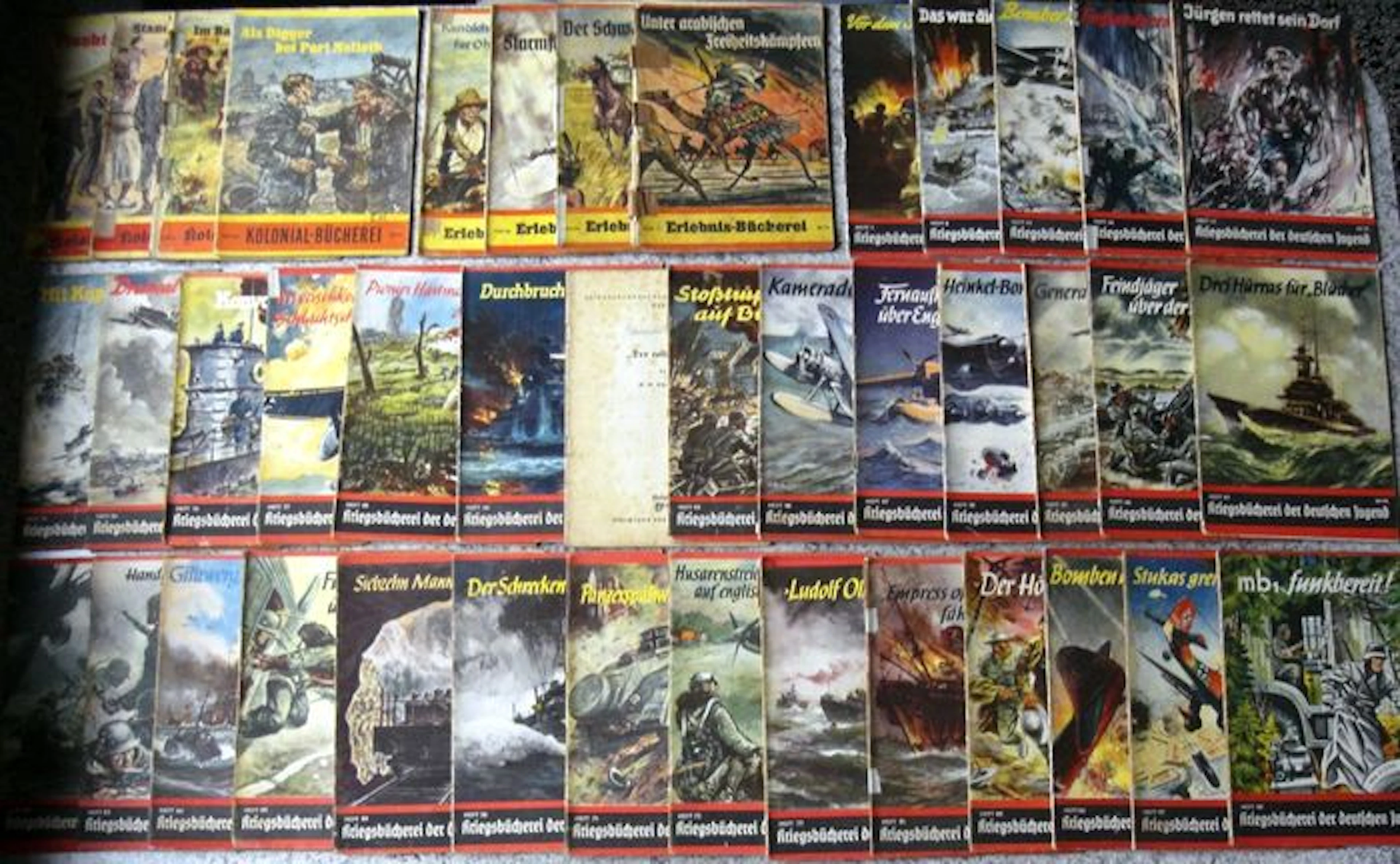 War books libary of the German youth and colonial, adventure library