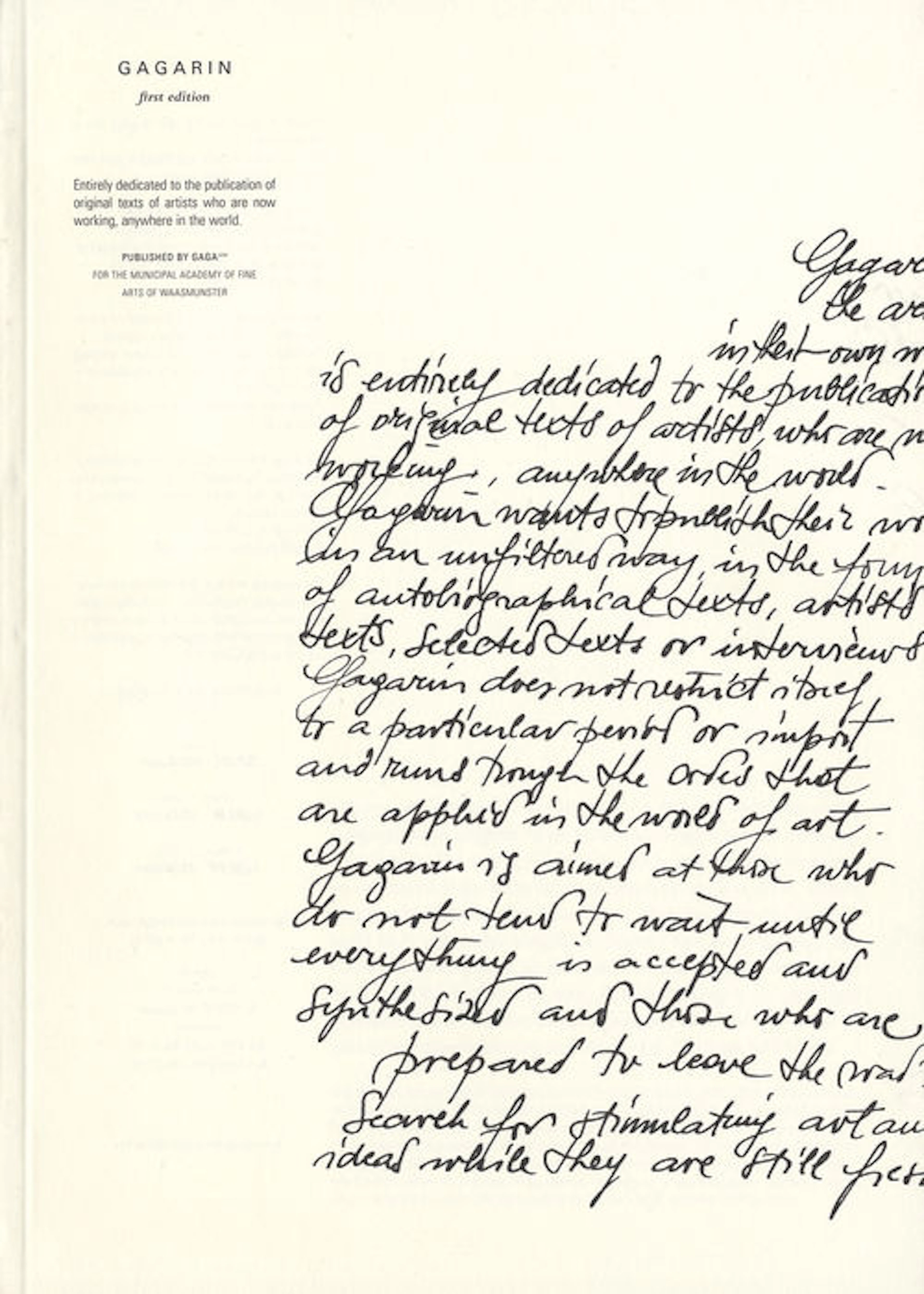 Gagarin: The Artists in their Own Words - Complete series, 33 issues