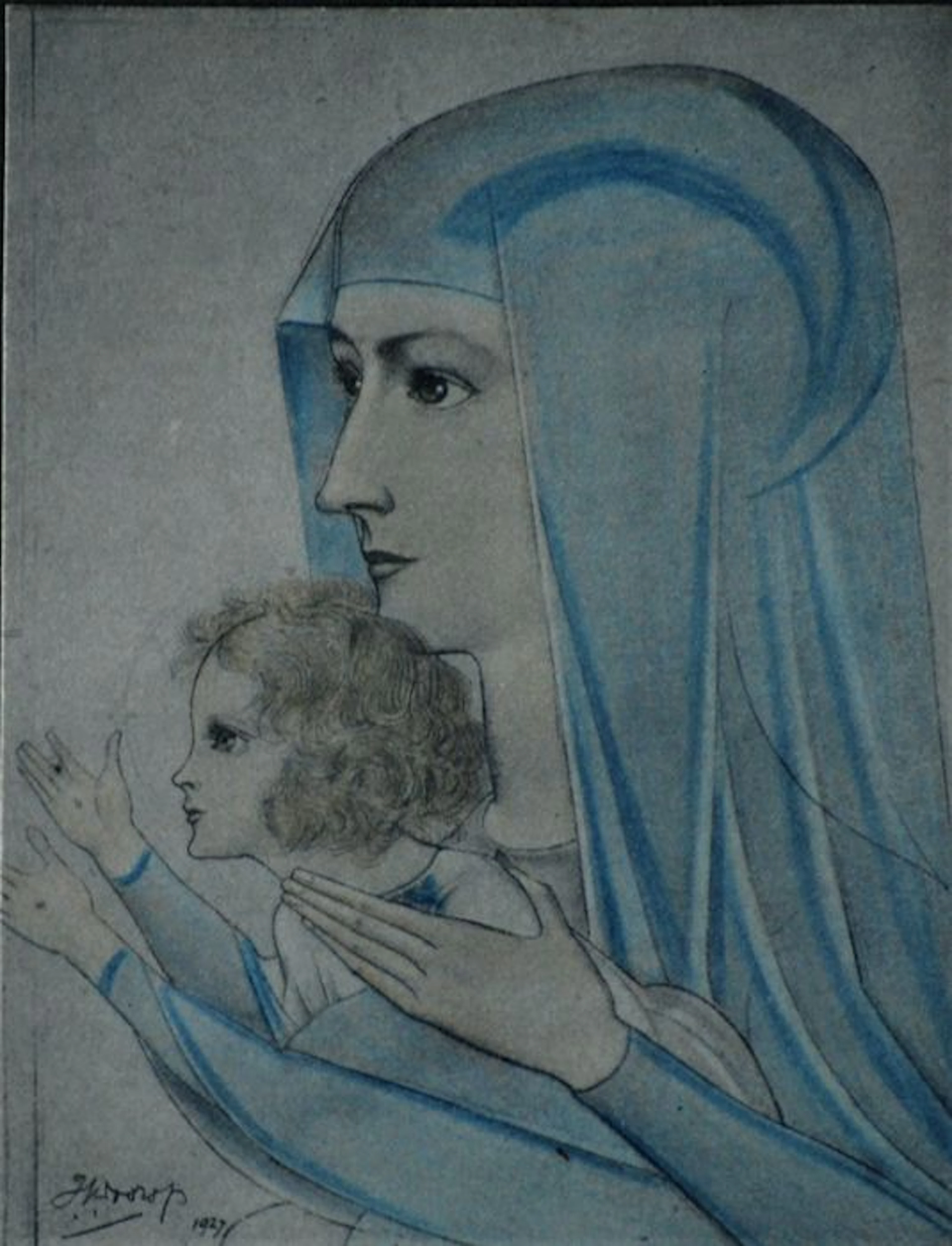 Jan Toorop (1858-1928) - Madonna met kindje 1927