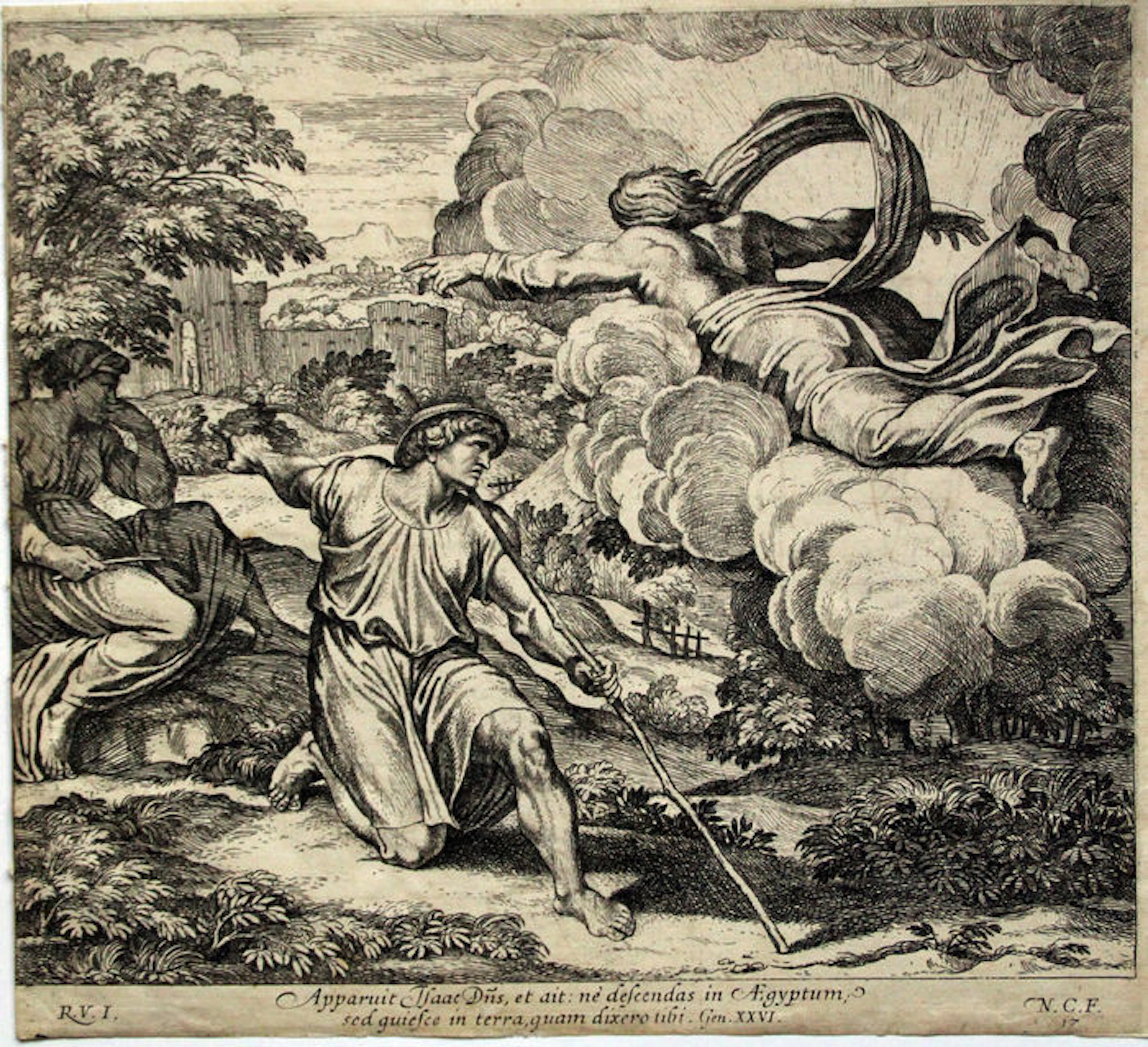 4 biblical prints by Nicolas Chaperon (1612-1656) after Raphael (1483-1520)
