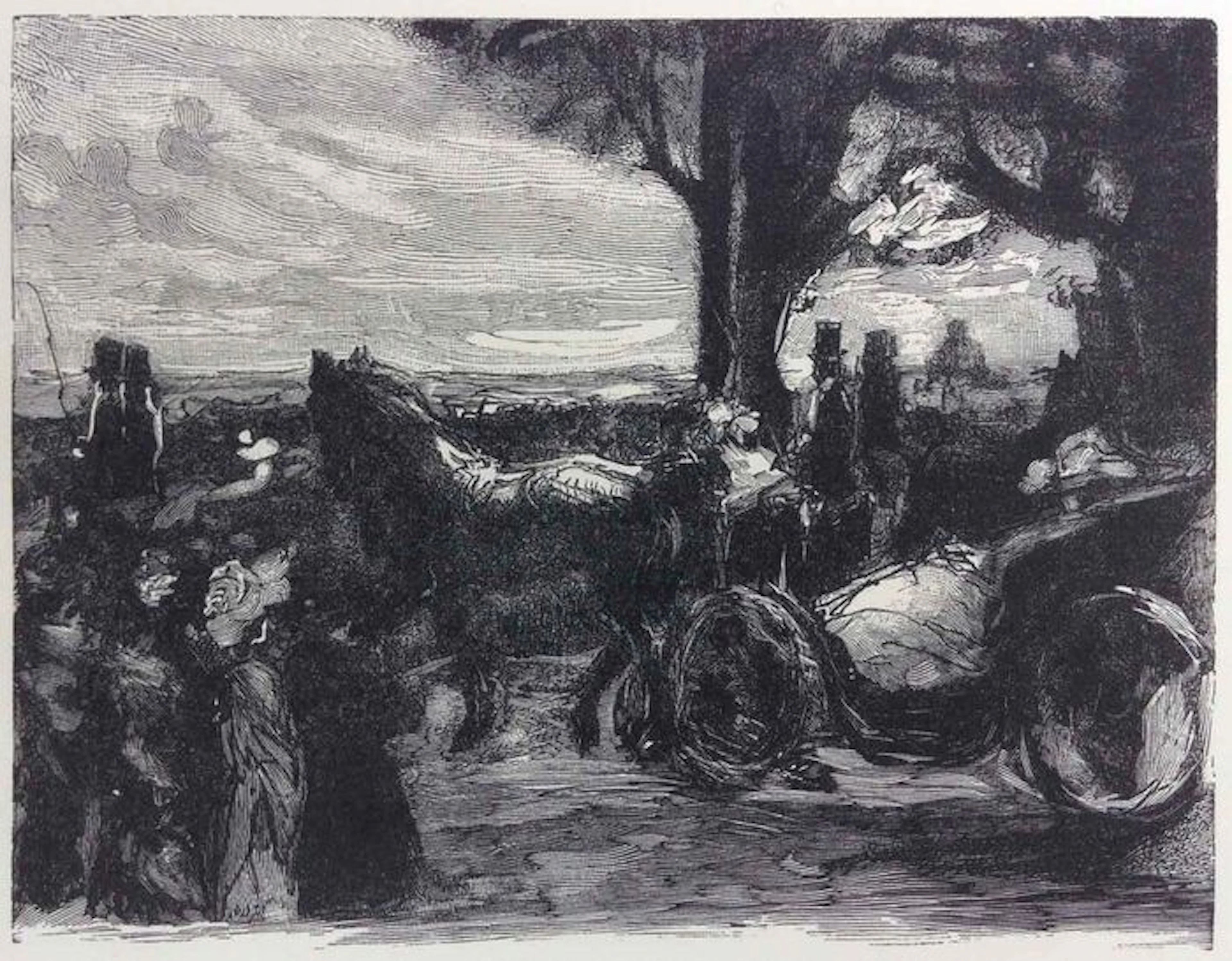 Max Liebermann (1847-1935) - Rijtuig met paarden', 1922