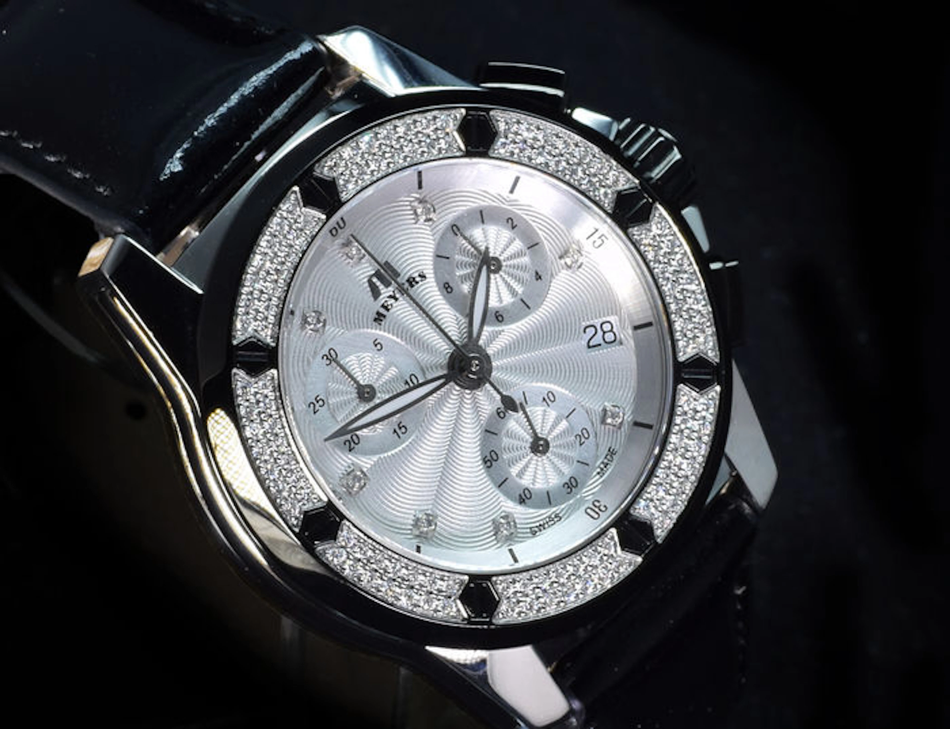 MEYERS Lady Beach chrono - Ladies Wristwatch - with 120 diamonds