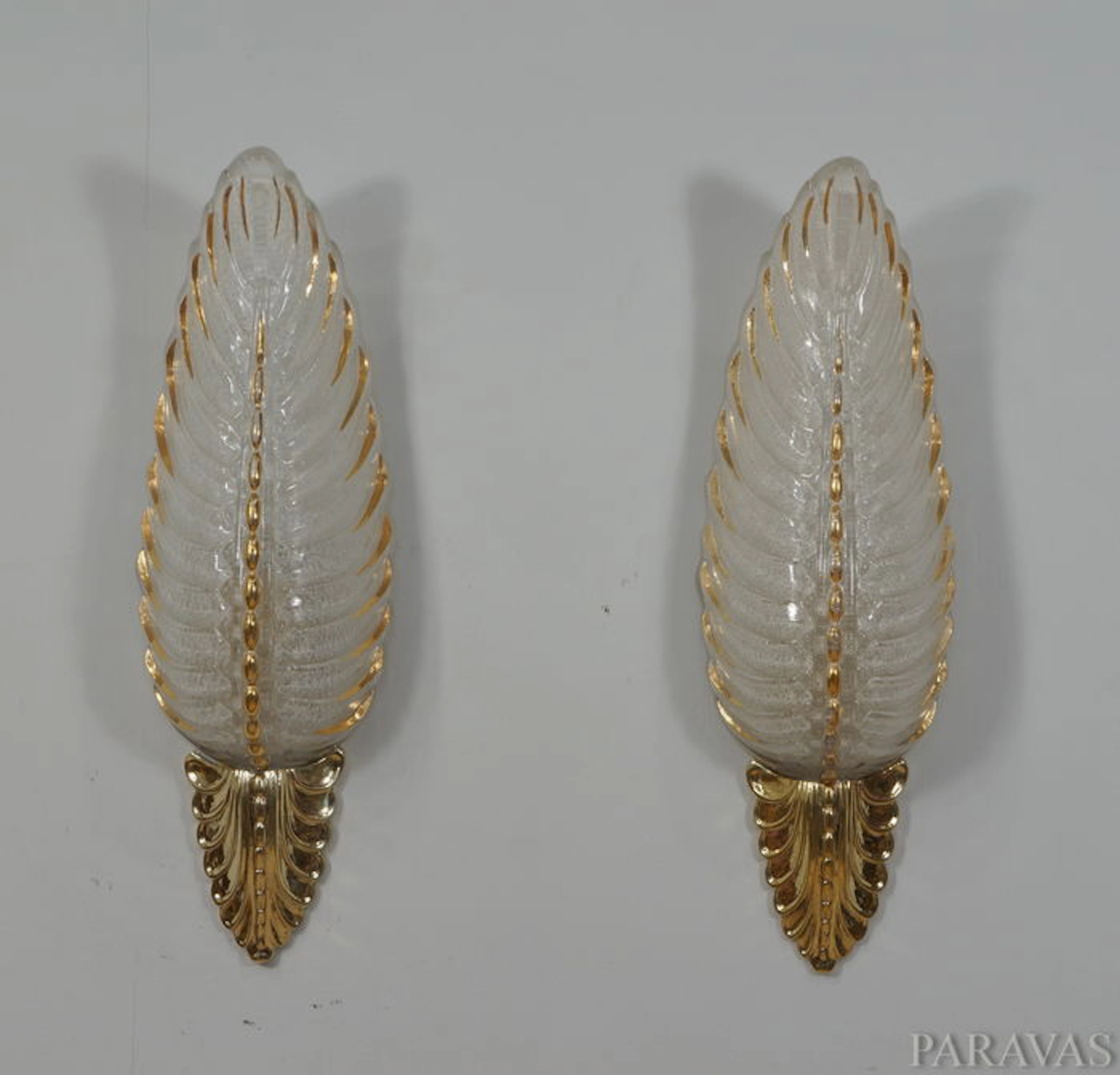 EZAN - A pair of French Art Deco sconces - wall lights - in solid