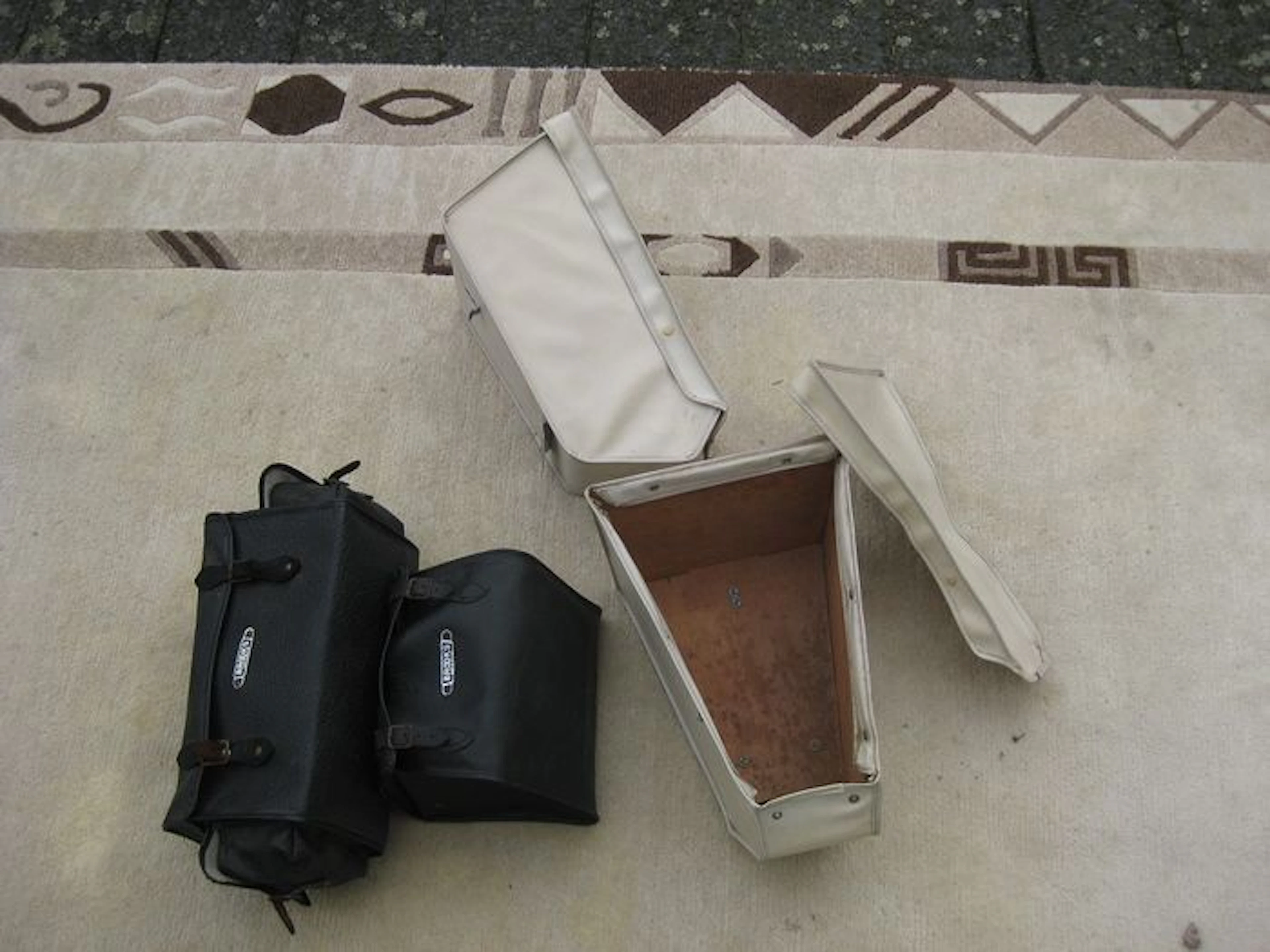 Brooks - 4 leather bike bags - 1960