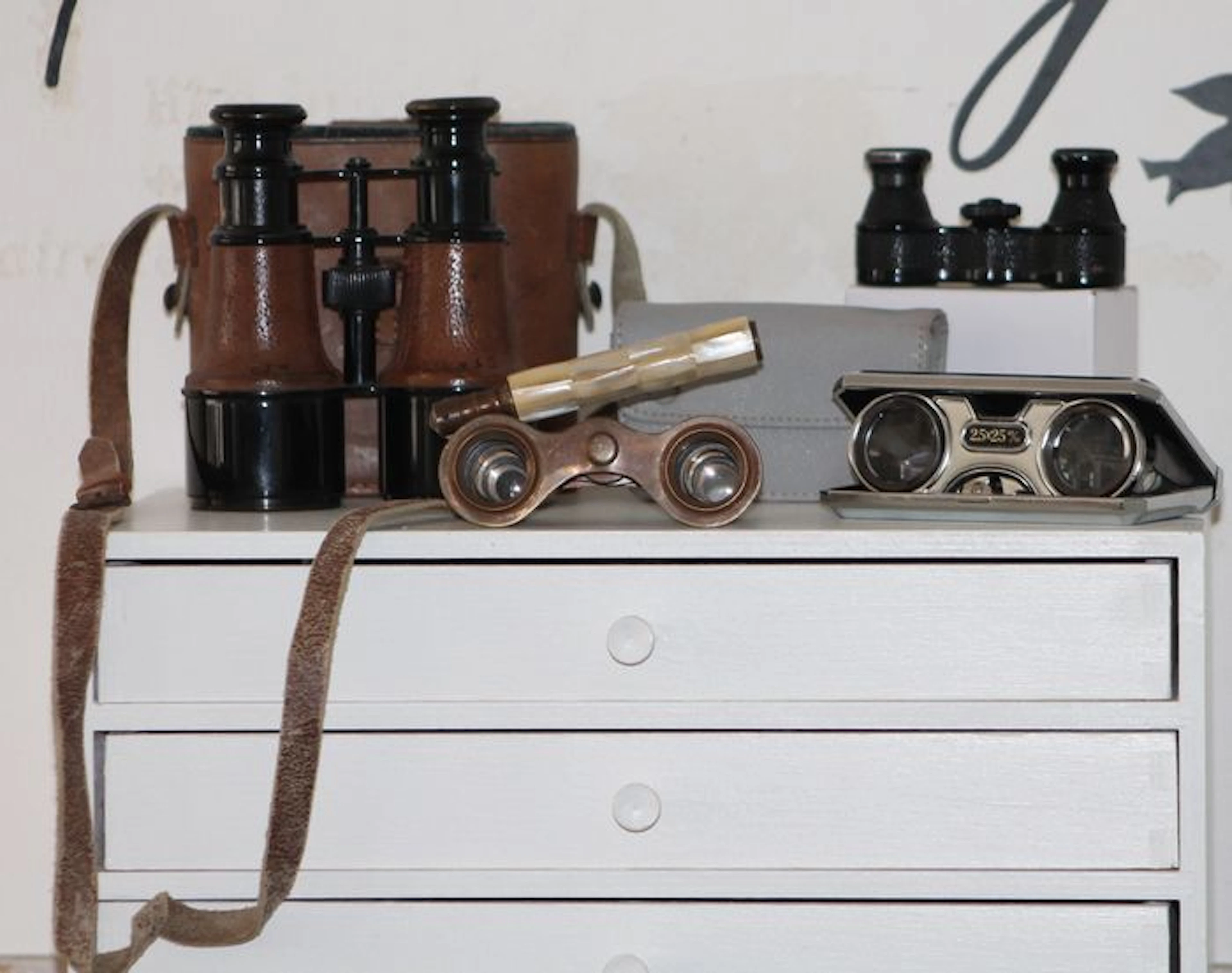 Set of 4 unique, rare, collectables, vintage stage/binoculars