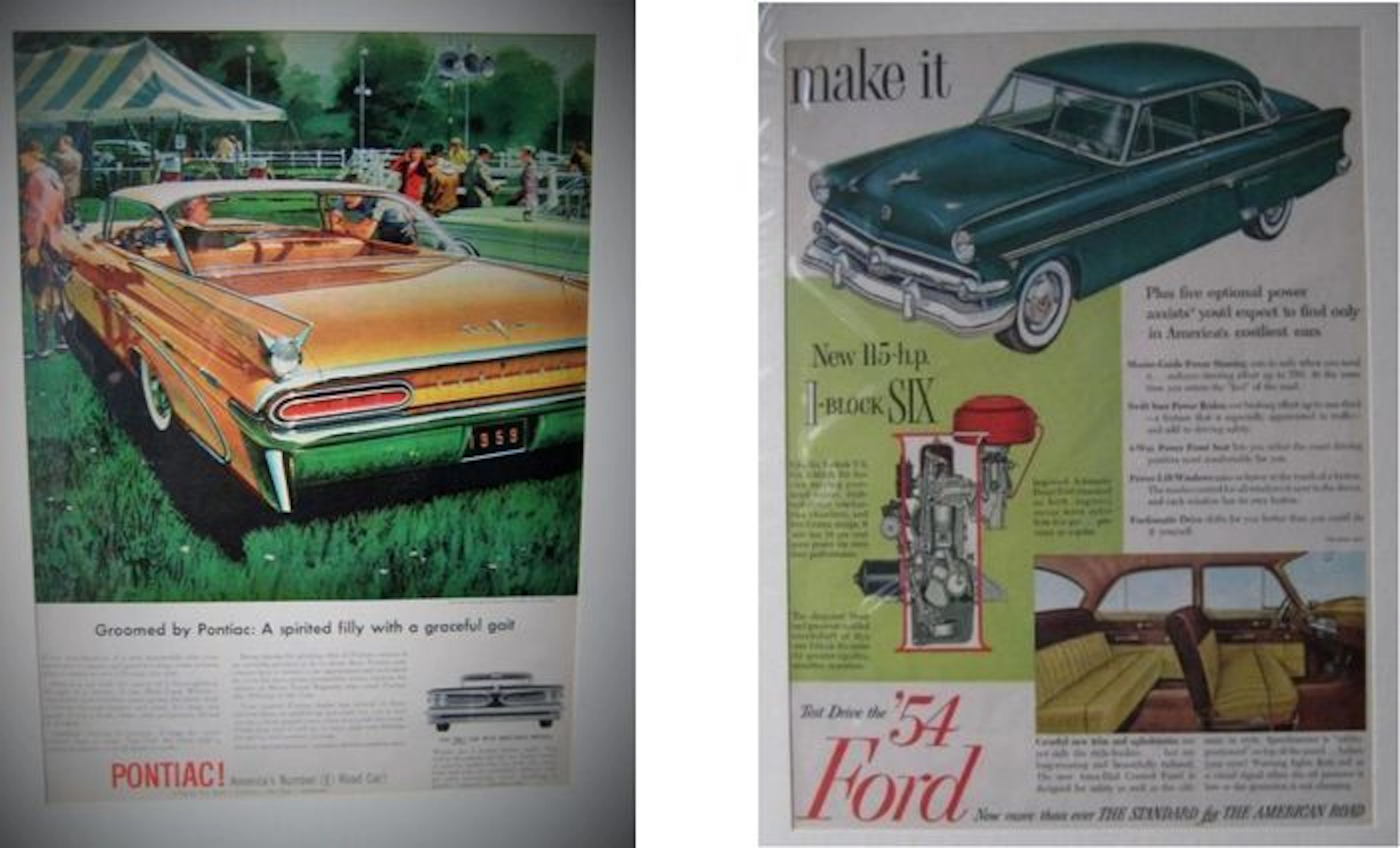 Pontiac 1959 & Ford 1954 oldtimers