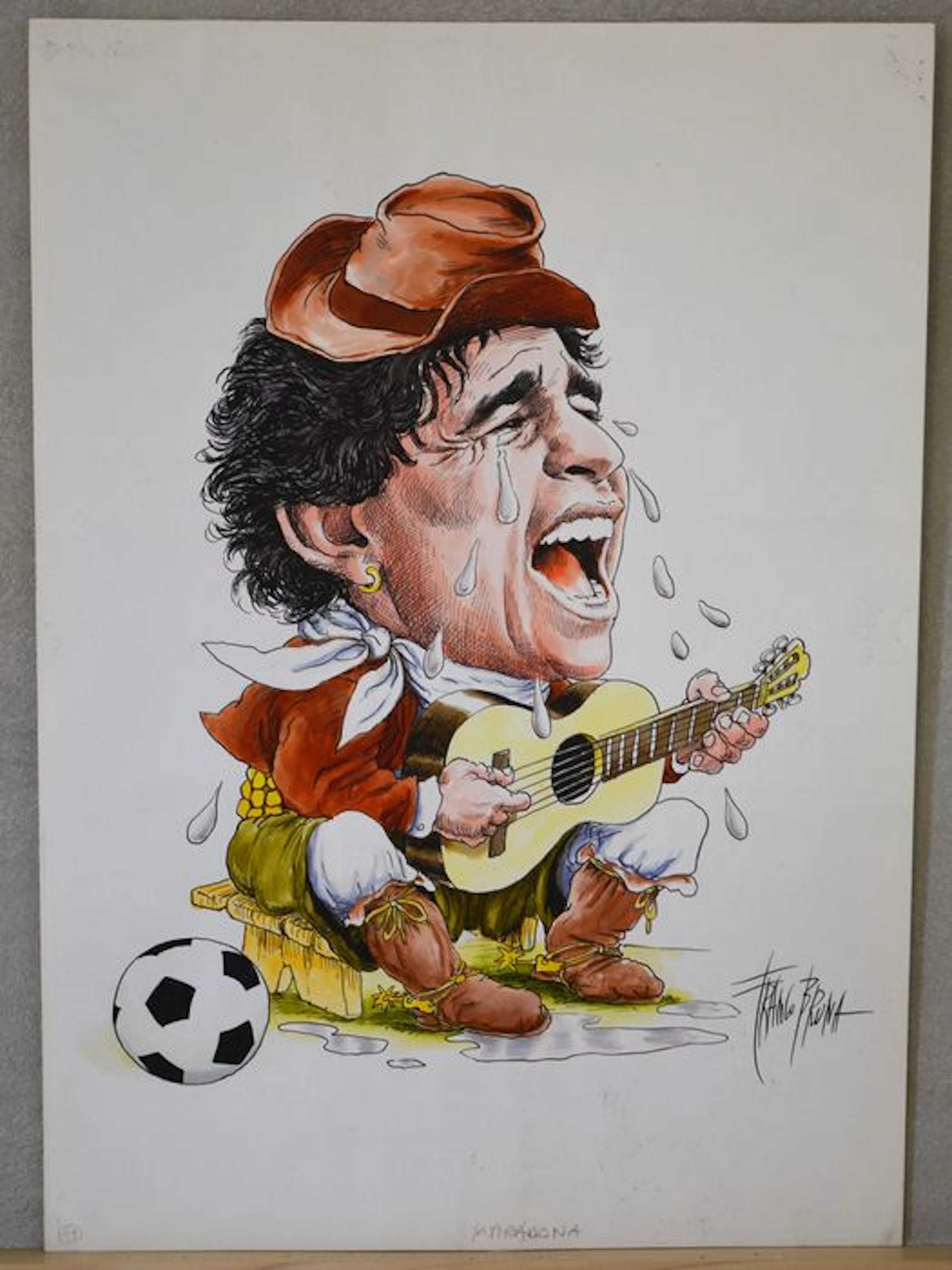 Bruna, Franco - original illustration of Diego Armando Maradona (football