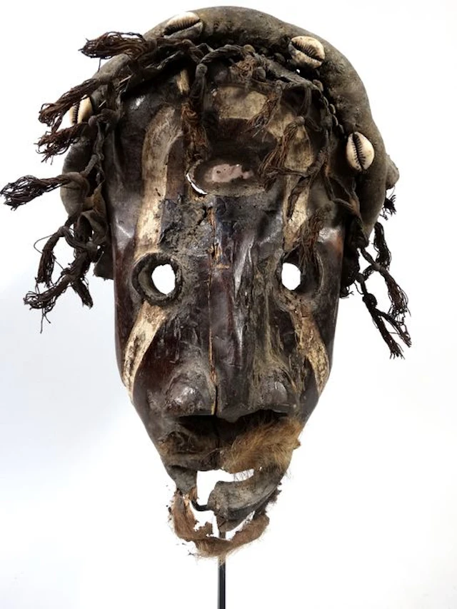 Old scary face mask from the DAN tribe in Ivory Coast