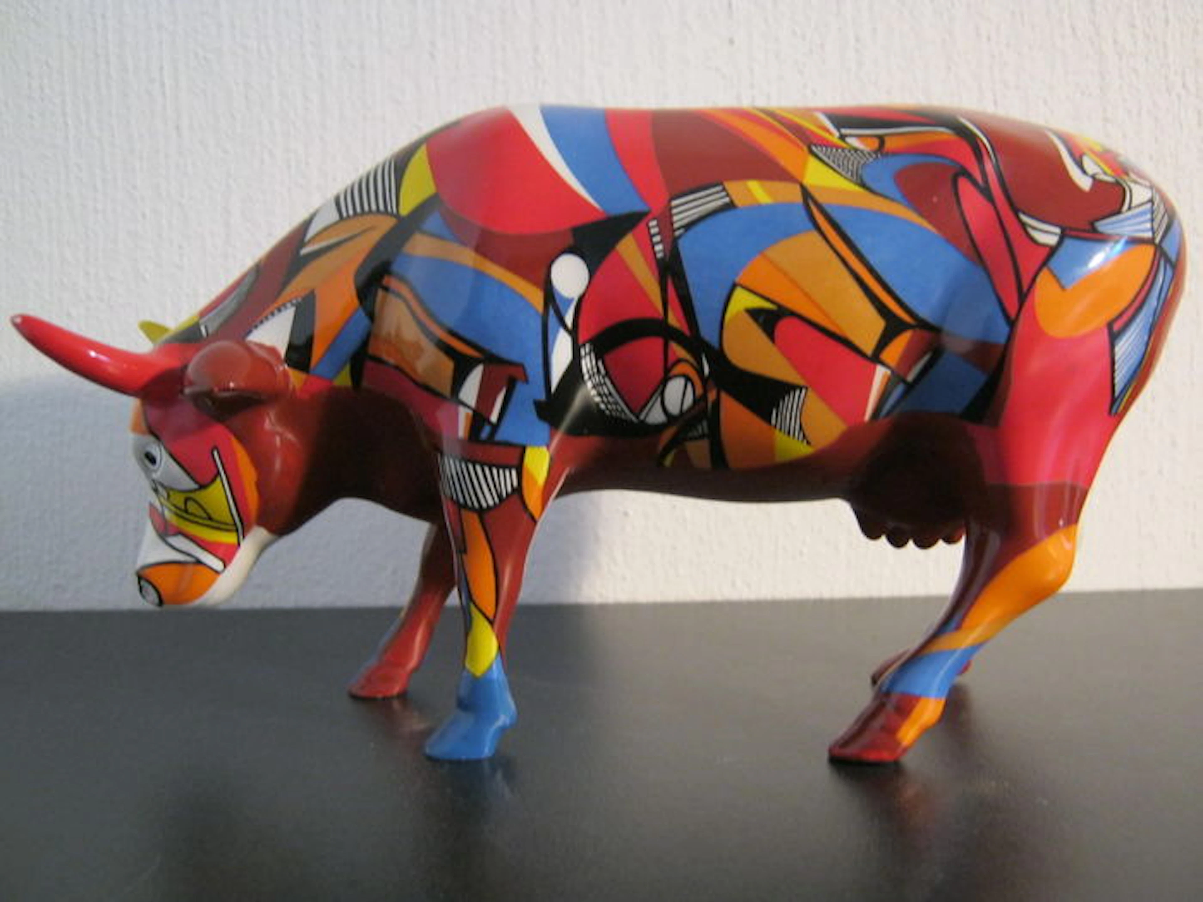 Kathy Kenton for CowParade - porcelain cow - medium ceramic - Psycowdelicowwow