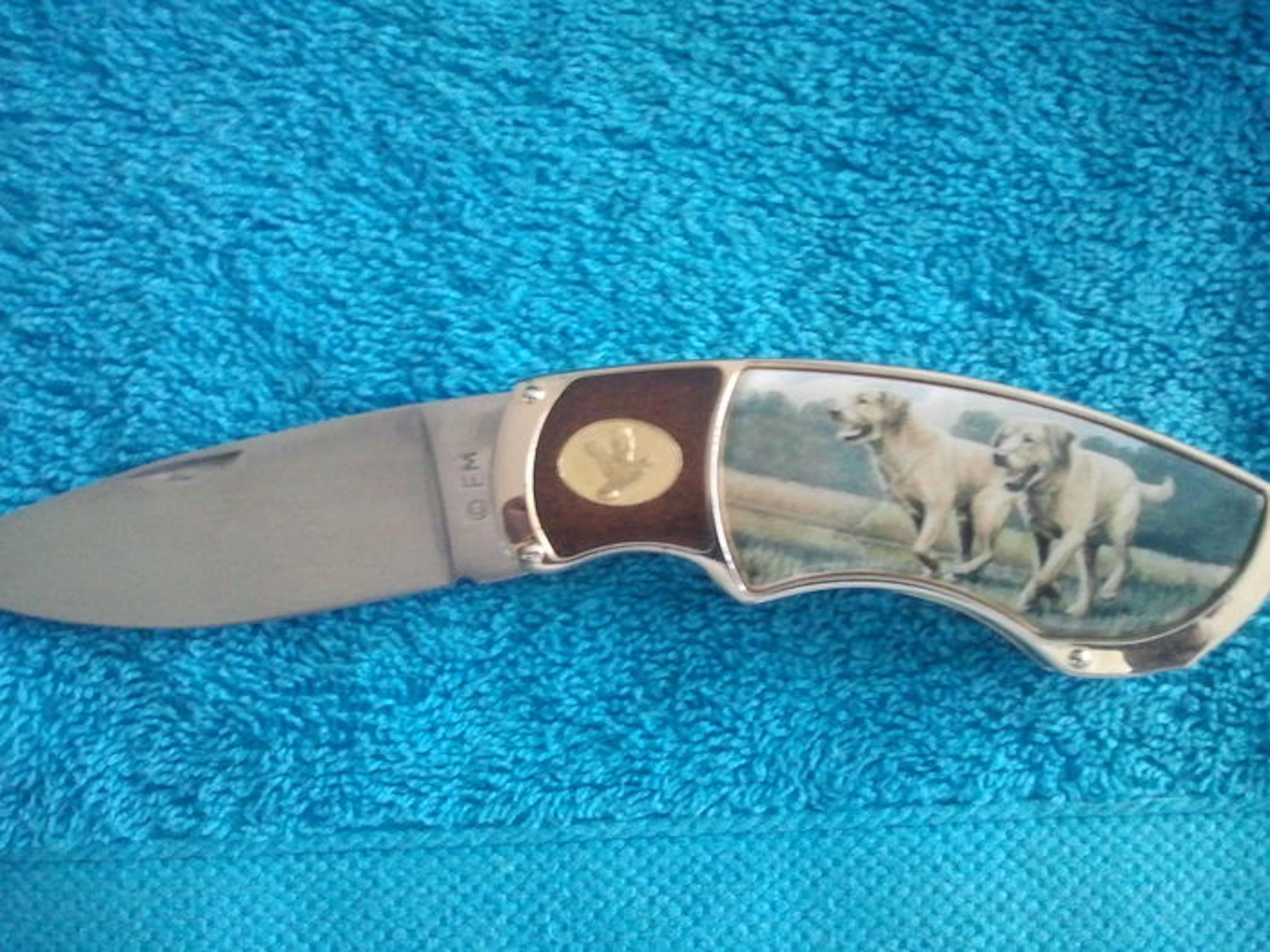 Franklin mint pocket knife , collector’s knife, Labradors