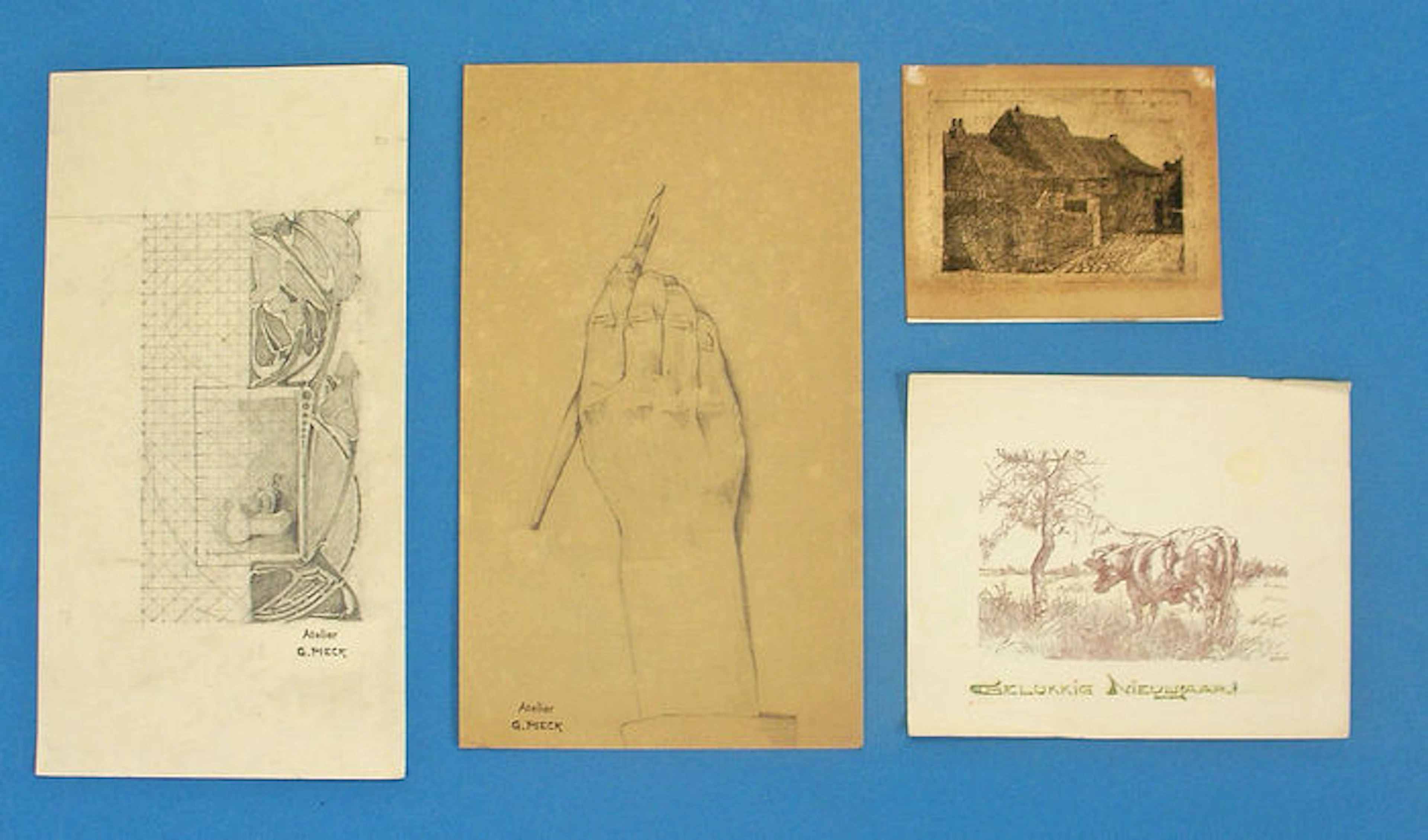 Studio Gretha Pieck (1898-1920), four works on paper