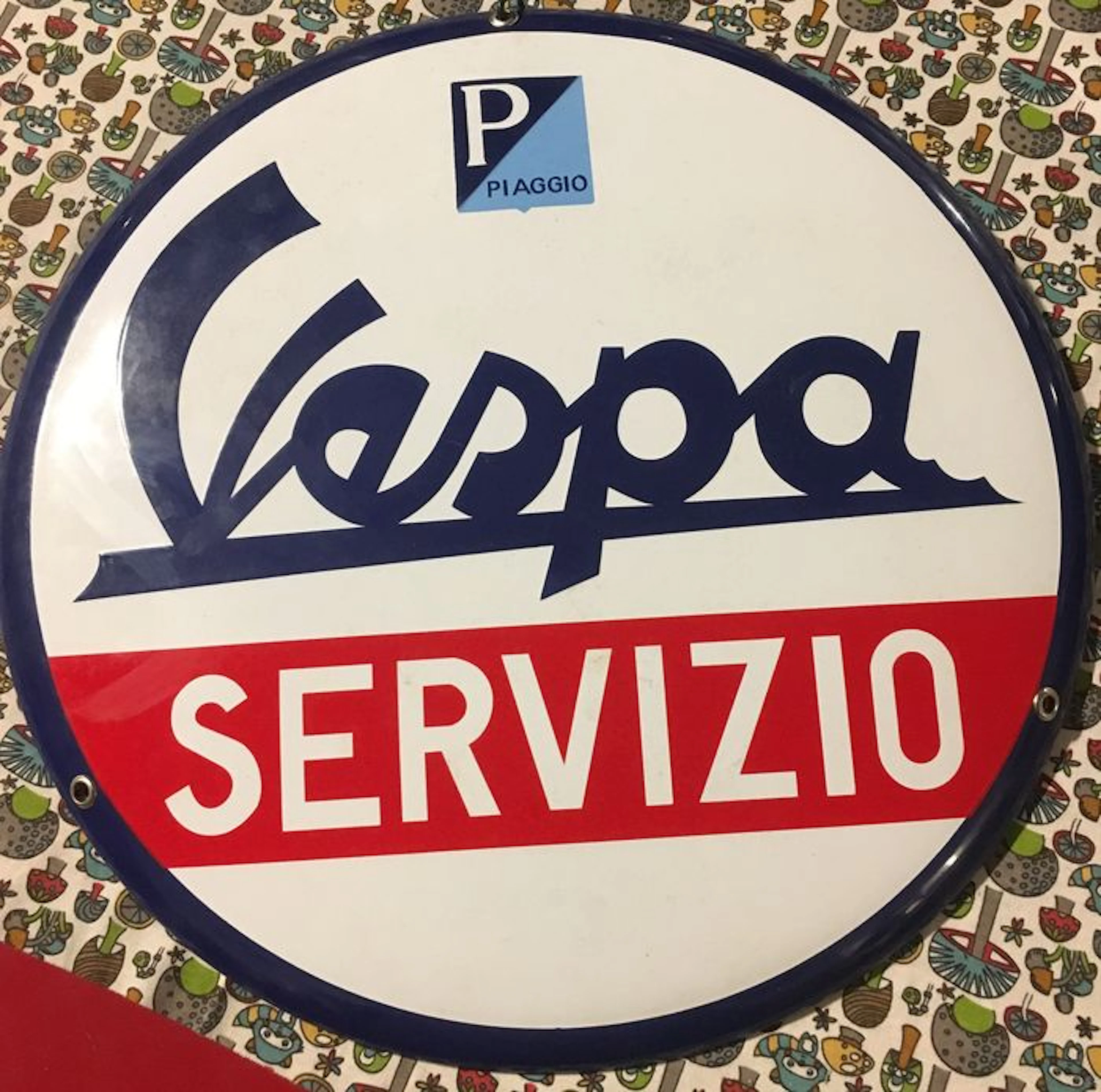 Vespa - Piaggio Service - Metal Sign - approx.1999
