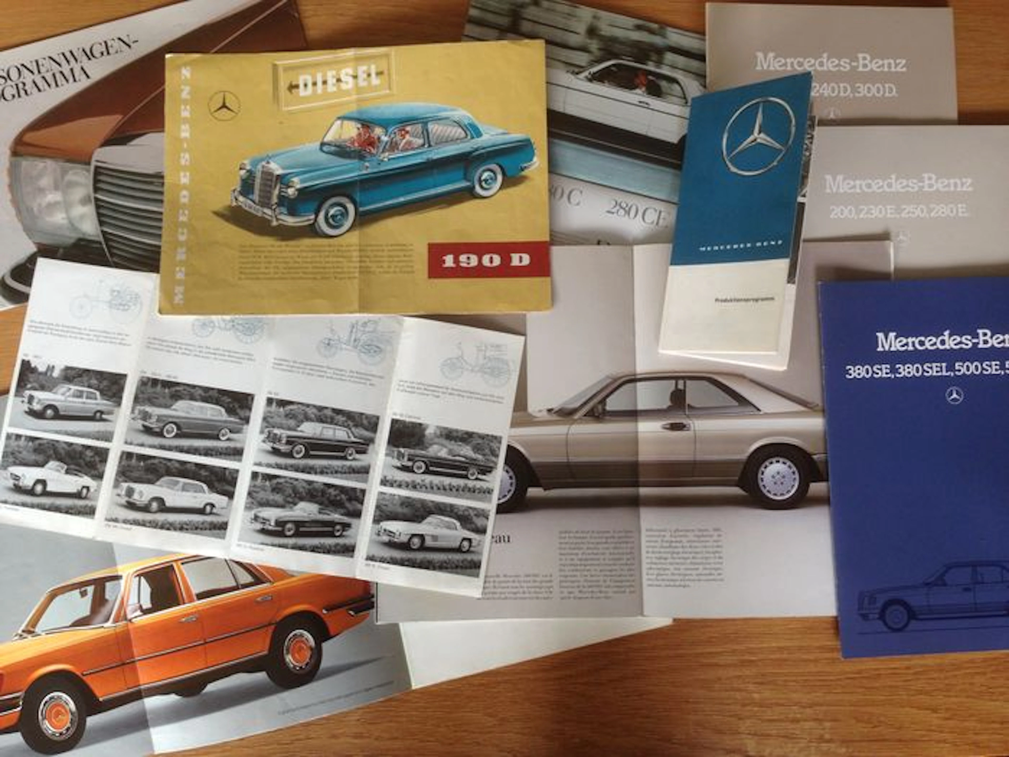 Mercedes-Benz - 10 brochures - 1958/1986