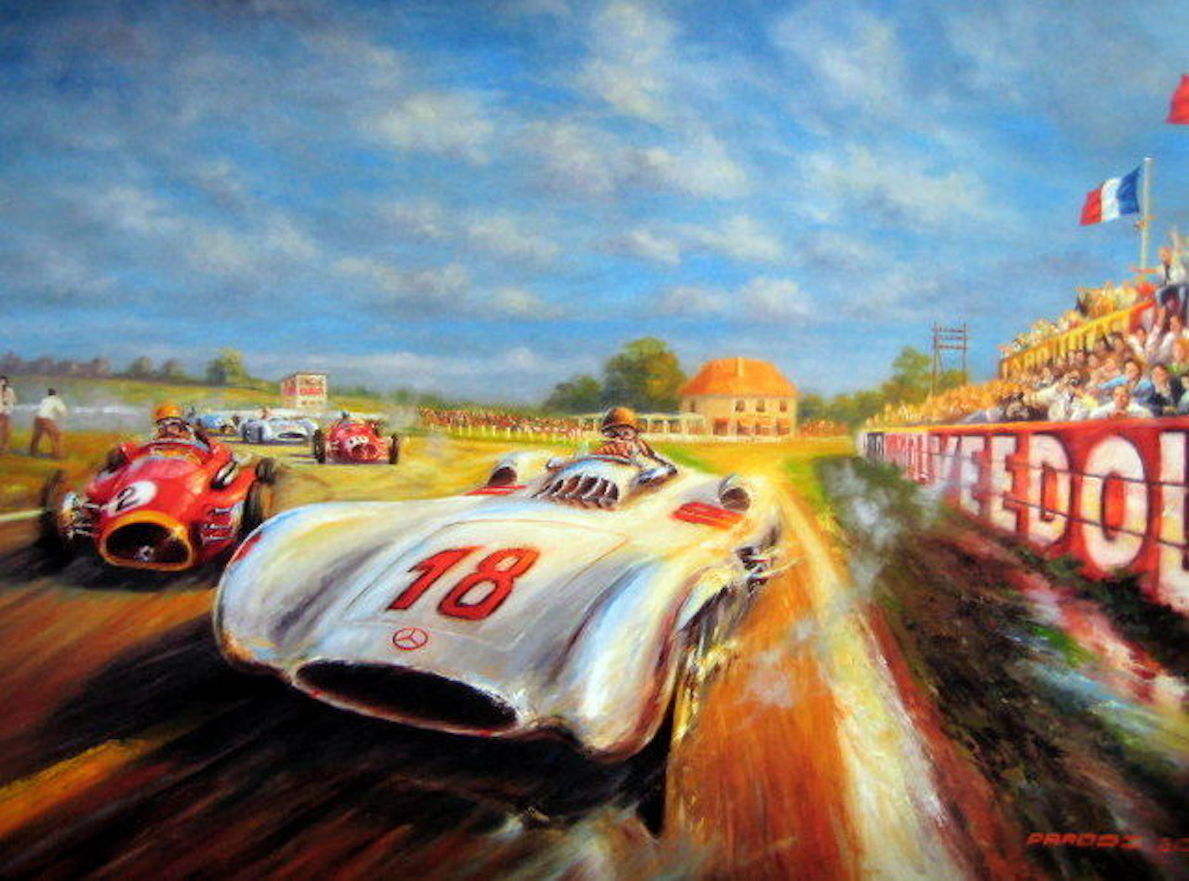 Grand Prix de I'ACF 1954 Reims - Mercedes-Benz W196 Fangio/Kling 1-2