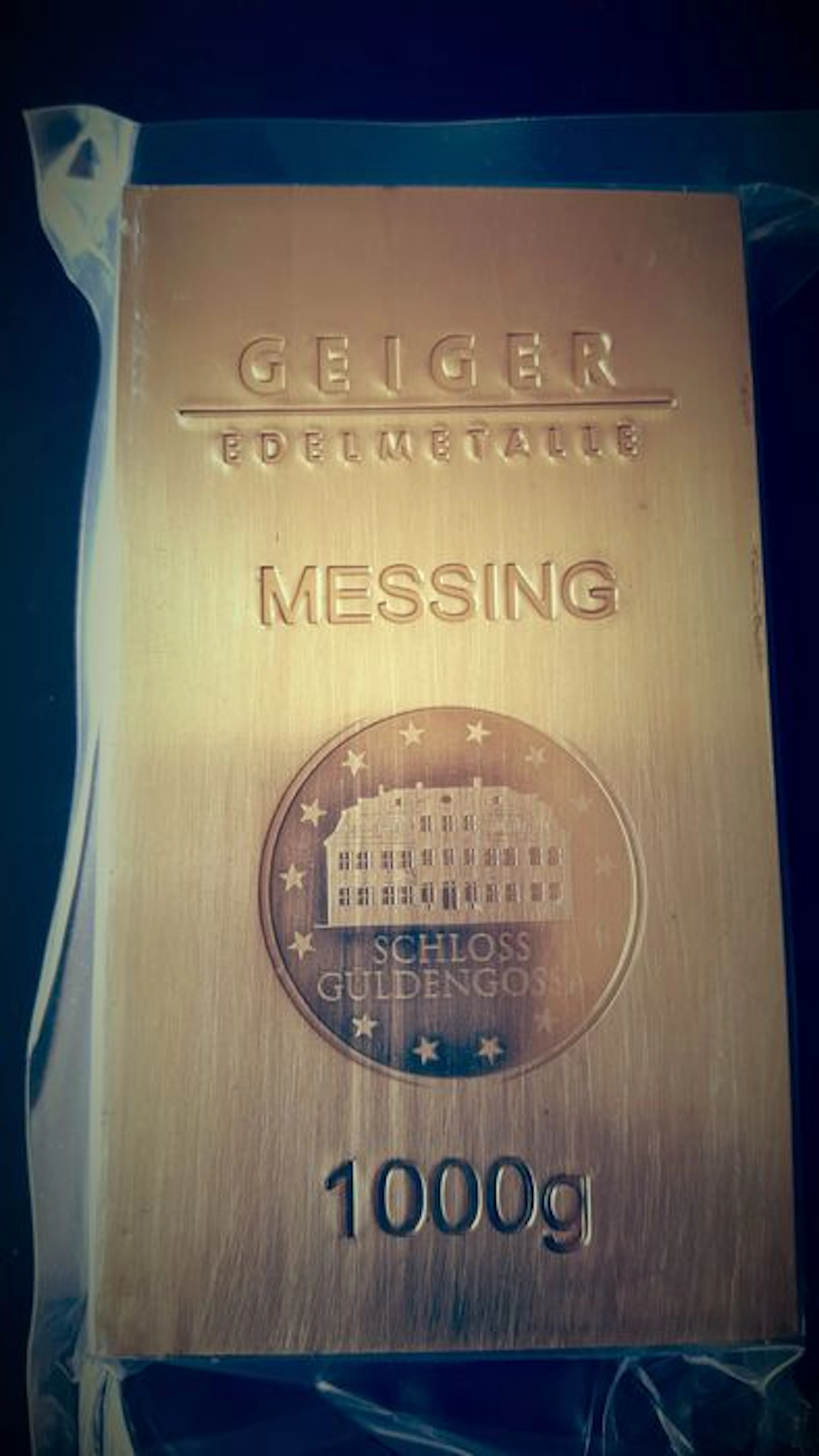 Geiger Messing Bar "Schloss Güldengossa" - 1 kg.