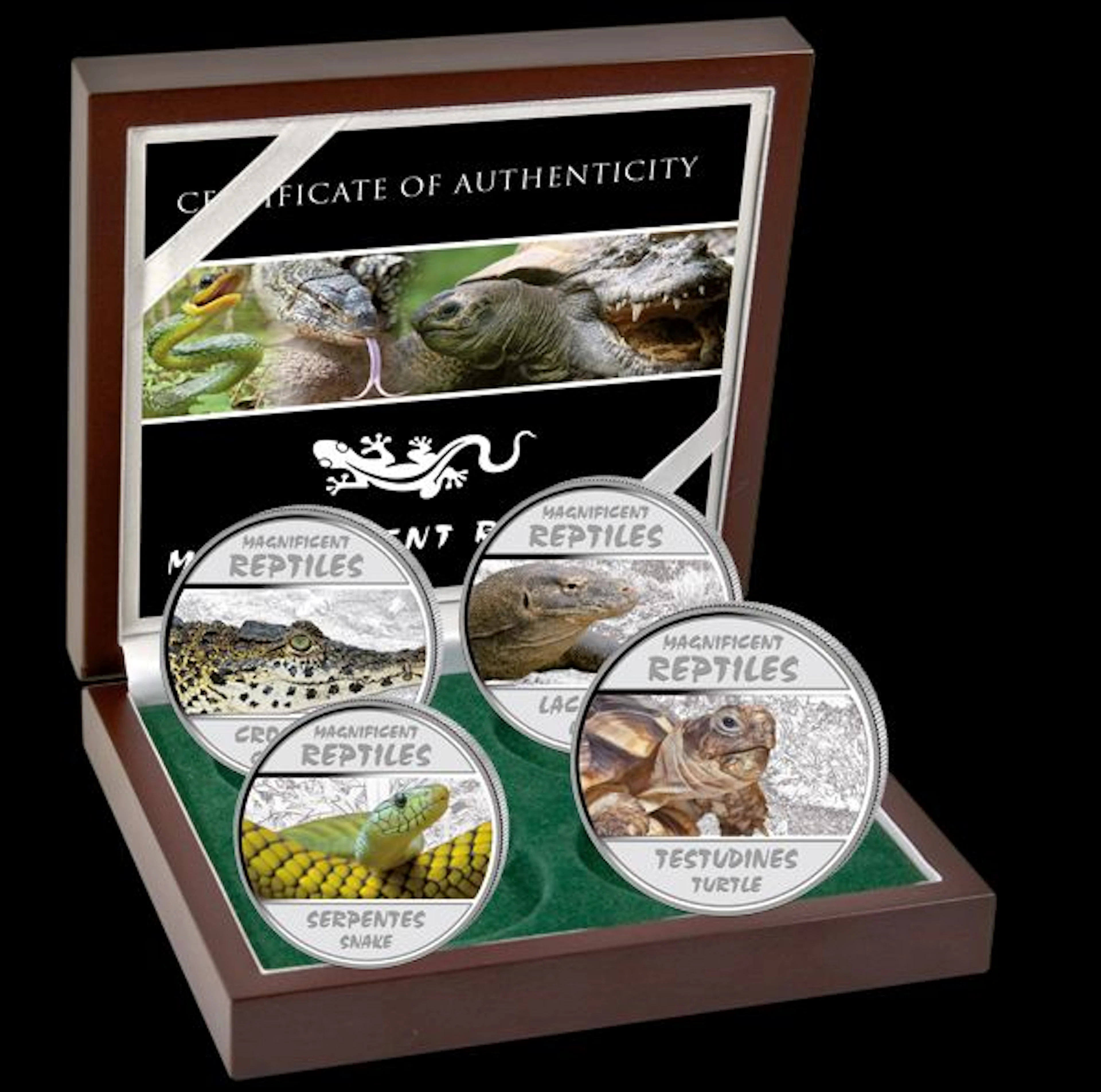 Congo - 4 x 30 Francs - great reptiles 2013 - 4 silver coins with