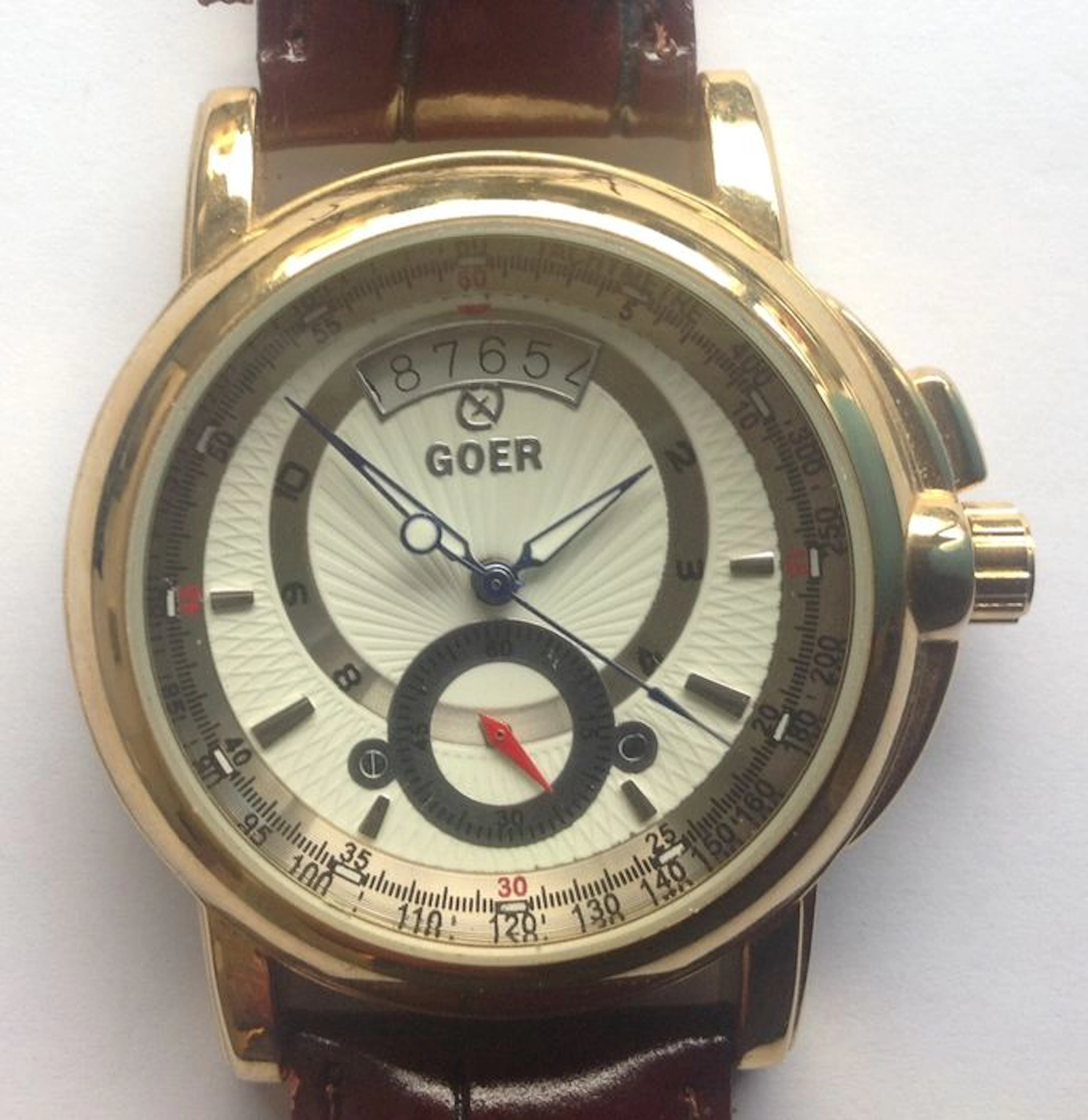 Goer men's watch, brand new, around 2010, automatic with date