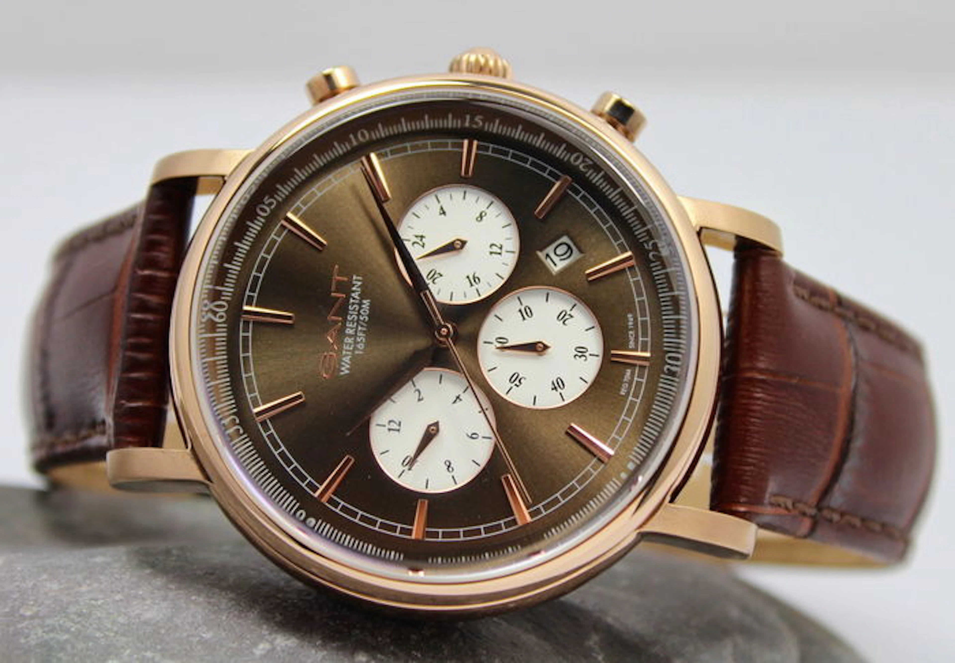 GANT - Mens - Rose Gold Stainless Steel Watch – 50m Water Resistant