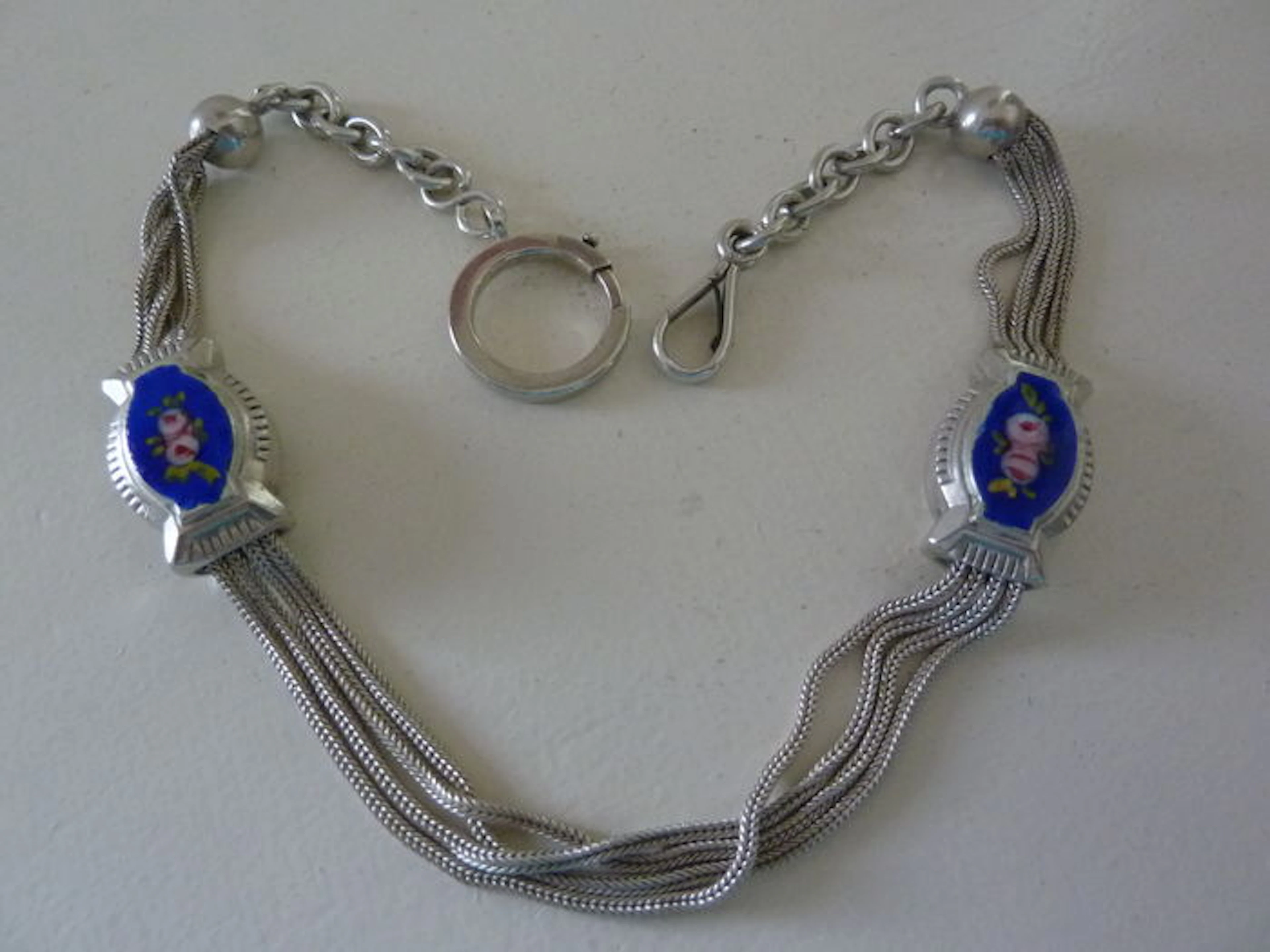 Antique silver watch chain – 835/1000 – early 1900s.