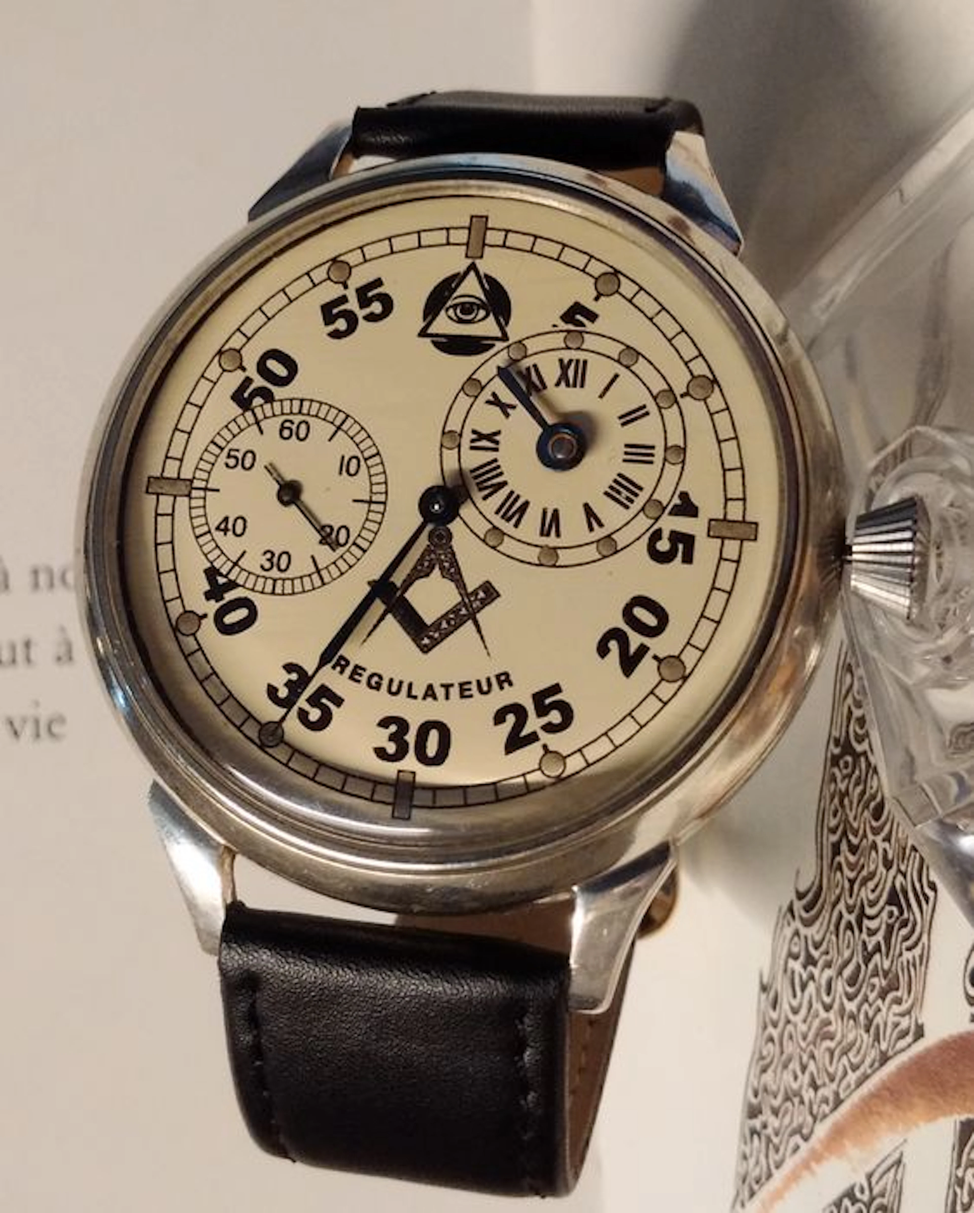 Pobeda Zim Masonic Regulator – Men's Marriage Watch – 1930s/1940s.