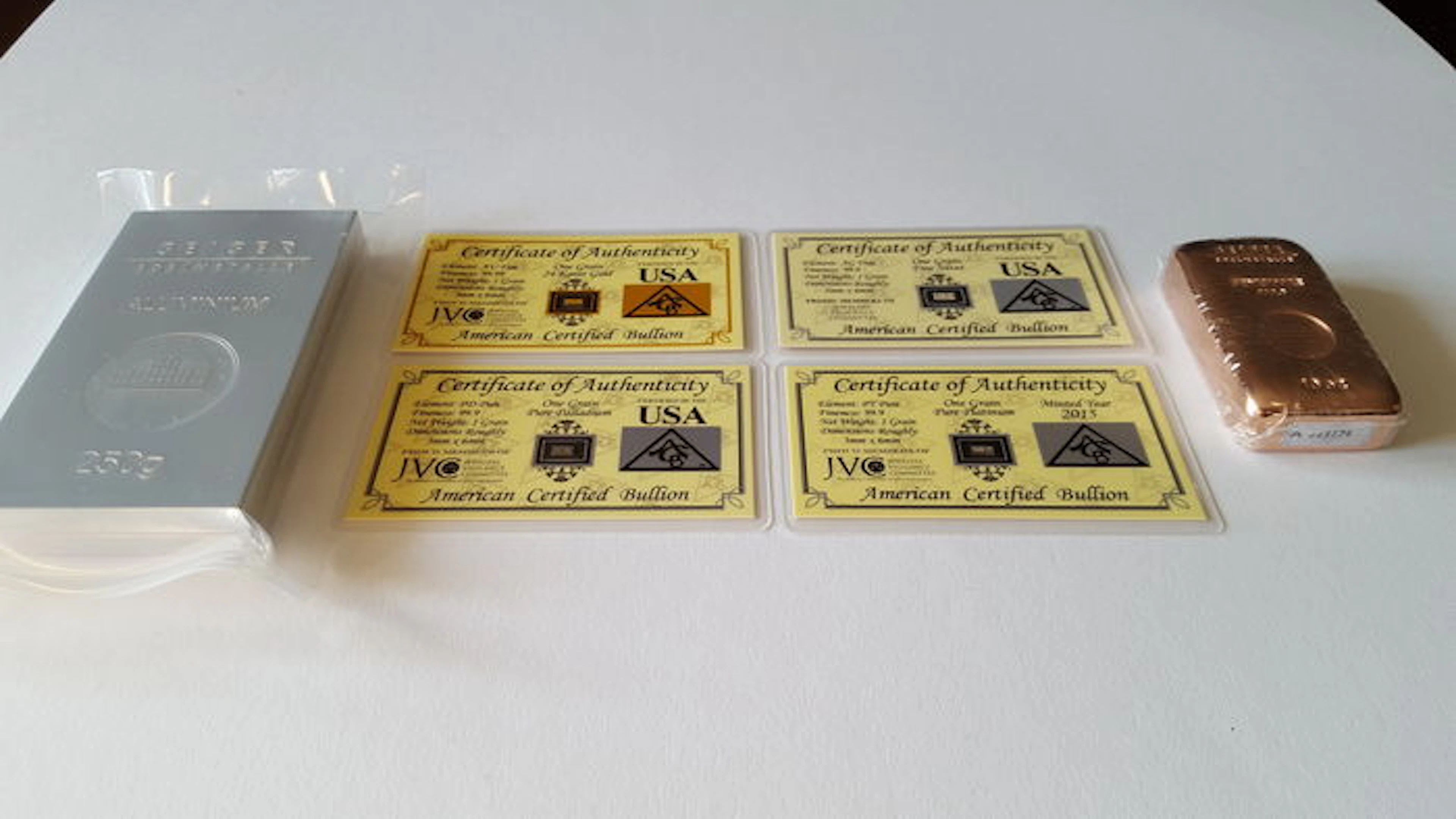 Gold, Silver, Platinum, Palladium, Copper & Aluminium Bullion Investment Pack.