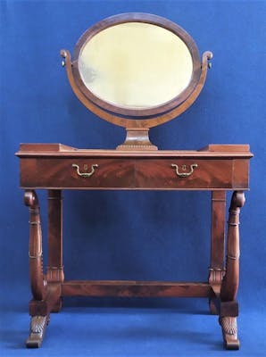 Console table, toilet - Charles X - Mahogany, Marble - 19th century ...