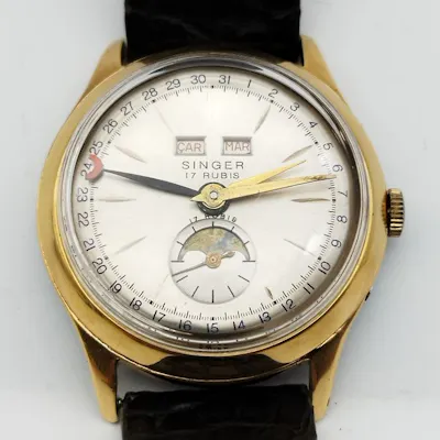 Singer - Triple Date Moonphase Venus 203 - Men - 1901-1949 | Barnebys