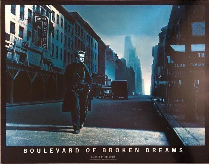 Helnwein Gottfried - James Dean, Boulevard of broken dreams - 1991 | Barnebys