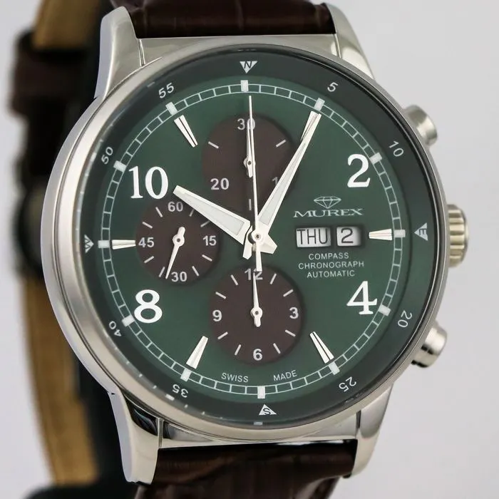 Montre MUREX Chronographe Compass - Automatique Suisse - Réf. MUA 650-BL-1 - Neuf